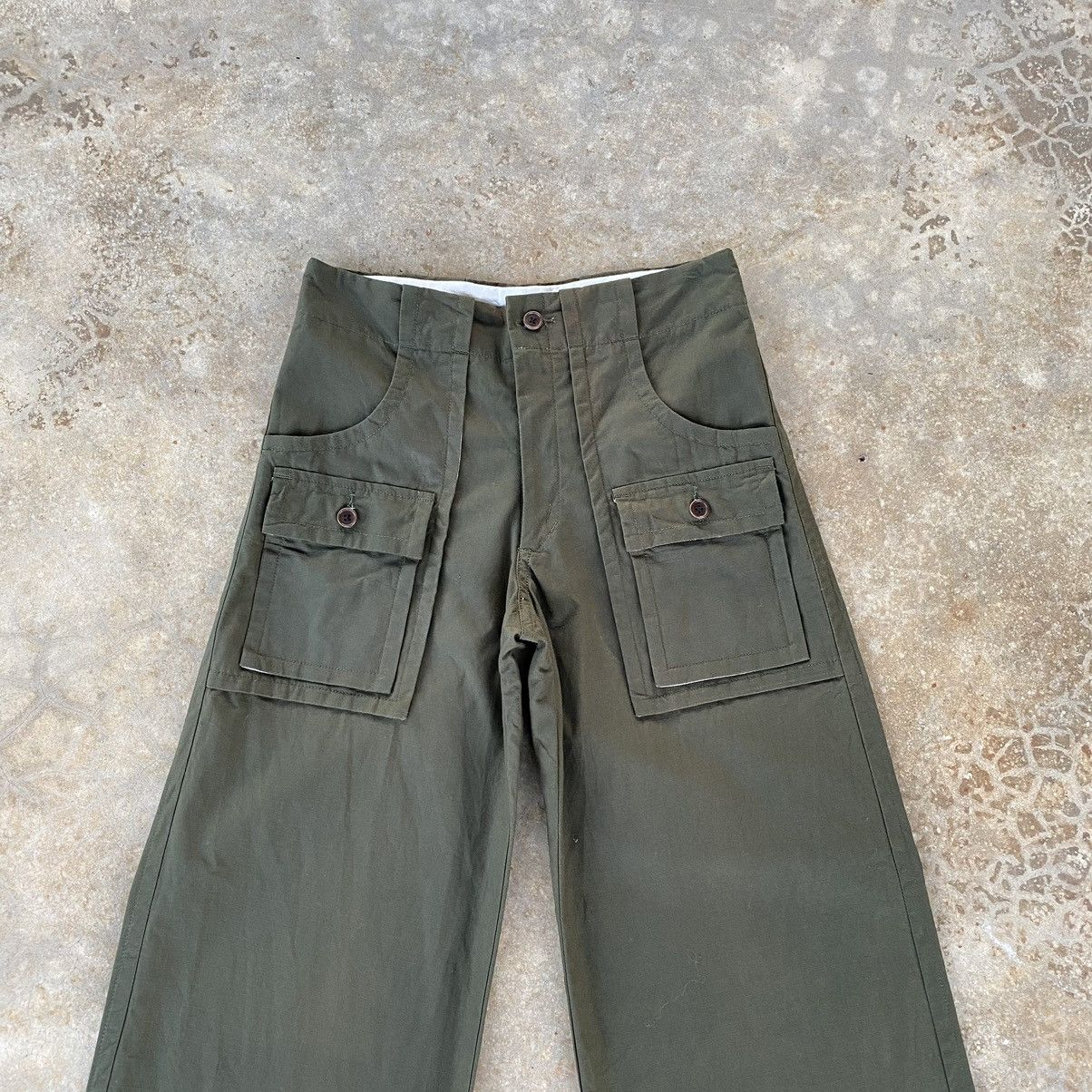 Japanese Brand Vintage Airlogette Wide Leg Bush Pants Size 28" / US 6 / IT 42 - 5 Thumbnail