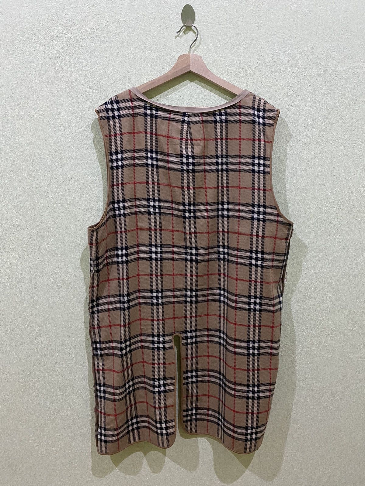 Burberry × Vintage Burberry Vintage Beige Nova Check Wool Zip Lining Vest Size US L / EU 52-54 / 3 - 3 Thumbnail