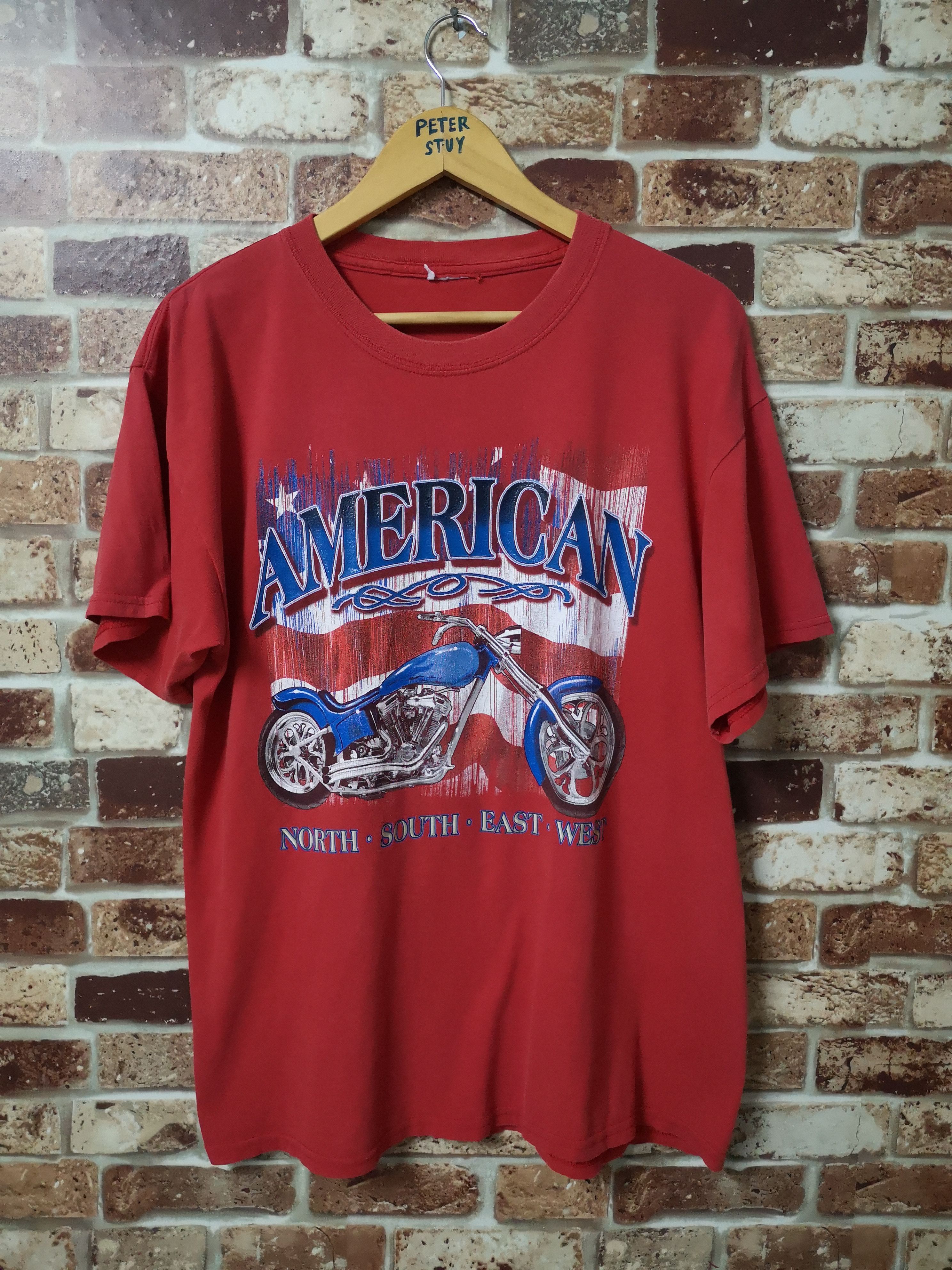 Vintage Nice Print Tee "American Fox" Size US L / EU 52-54 / 3 - 1 Thumbnail