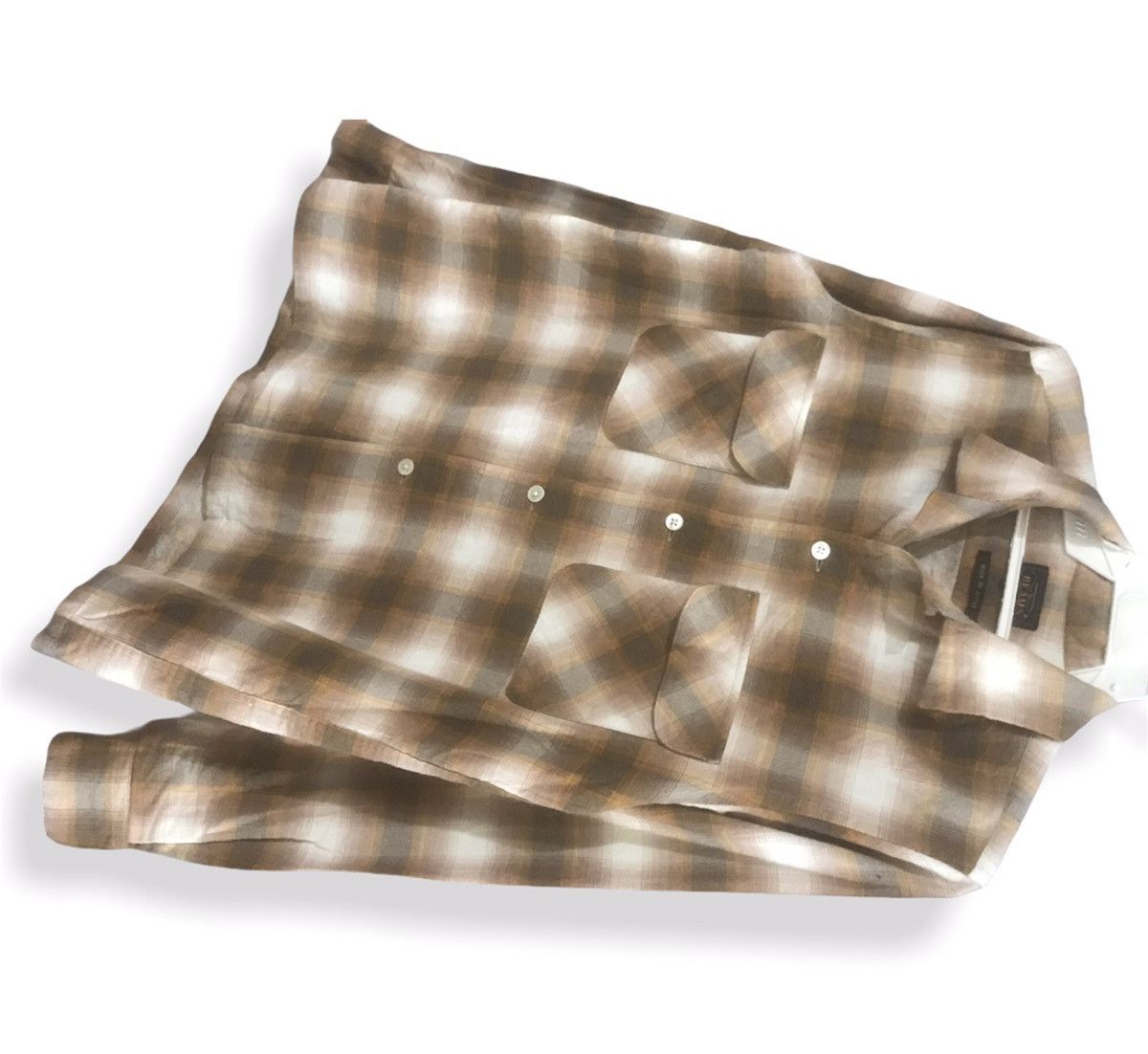 Beams Plus Vintage Beams Japan Shadow Plaid Checkered Flannel Shirts Size US S / EU 44-46 / 1 - 6 Thumbnail