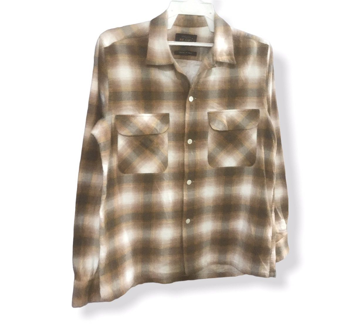 Beams Plus Vintage Beams Japan Shadow Plaid Checkered Flannel Shirts Size US S / EU 44-46 / 1 - 2 Thumbnail