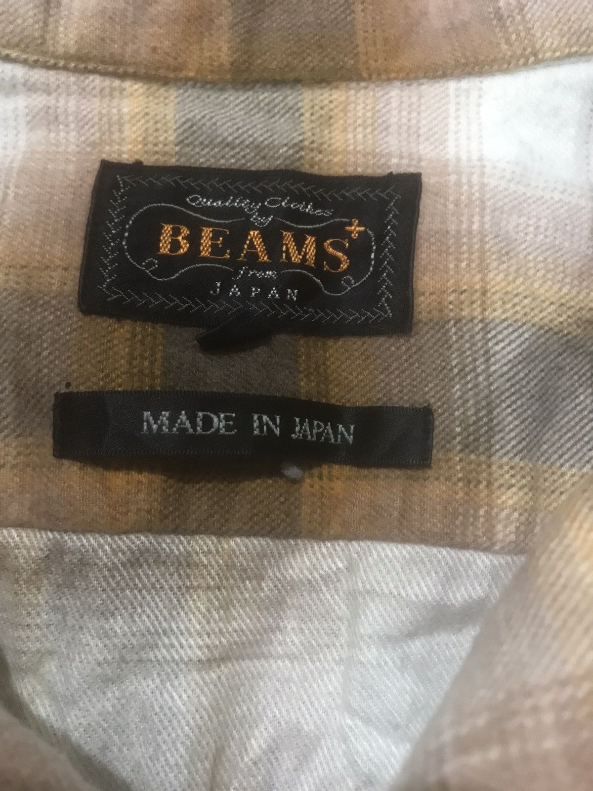 Beams Plus Vintage Beams Japan Shadow Plaid Checkered Flannel Shirts Size US S / EU 44-46 / 1 - 7 Thumbnail