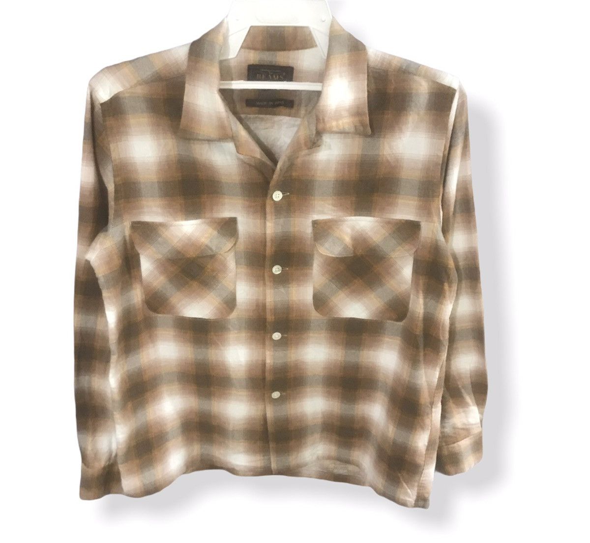 Beams Plus Vintage Beams Japan Shadow Plaid Checkered Flannel Shirts Size US S / EU 44-46 / 1 - 3 Thumbnail