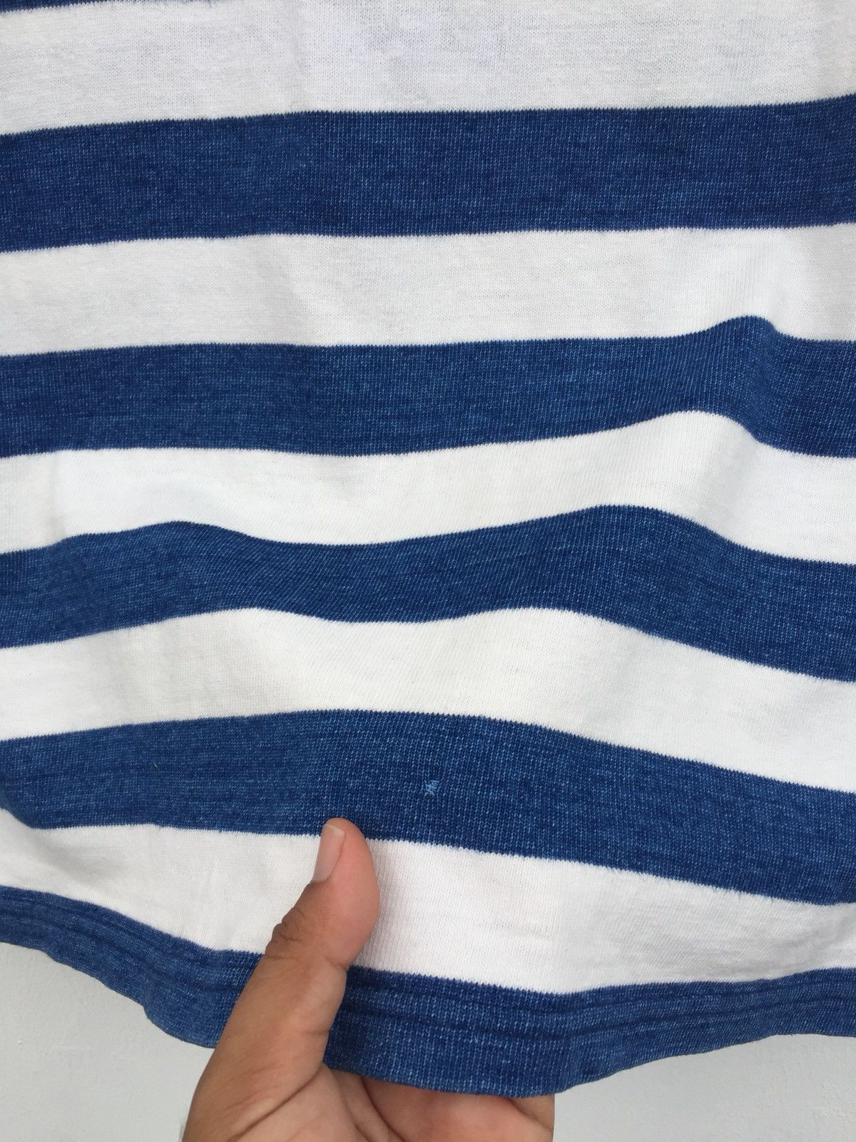 Blue Blue Japan × HOLLYWOOD RANCH MARKET × Japan Blue Vintage BLUE BLUE Stripes Shirt inspired by Kurt Cobain Size US S / EU 44-46 / 1 - 6 Thumbnail