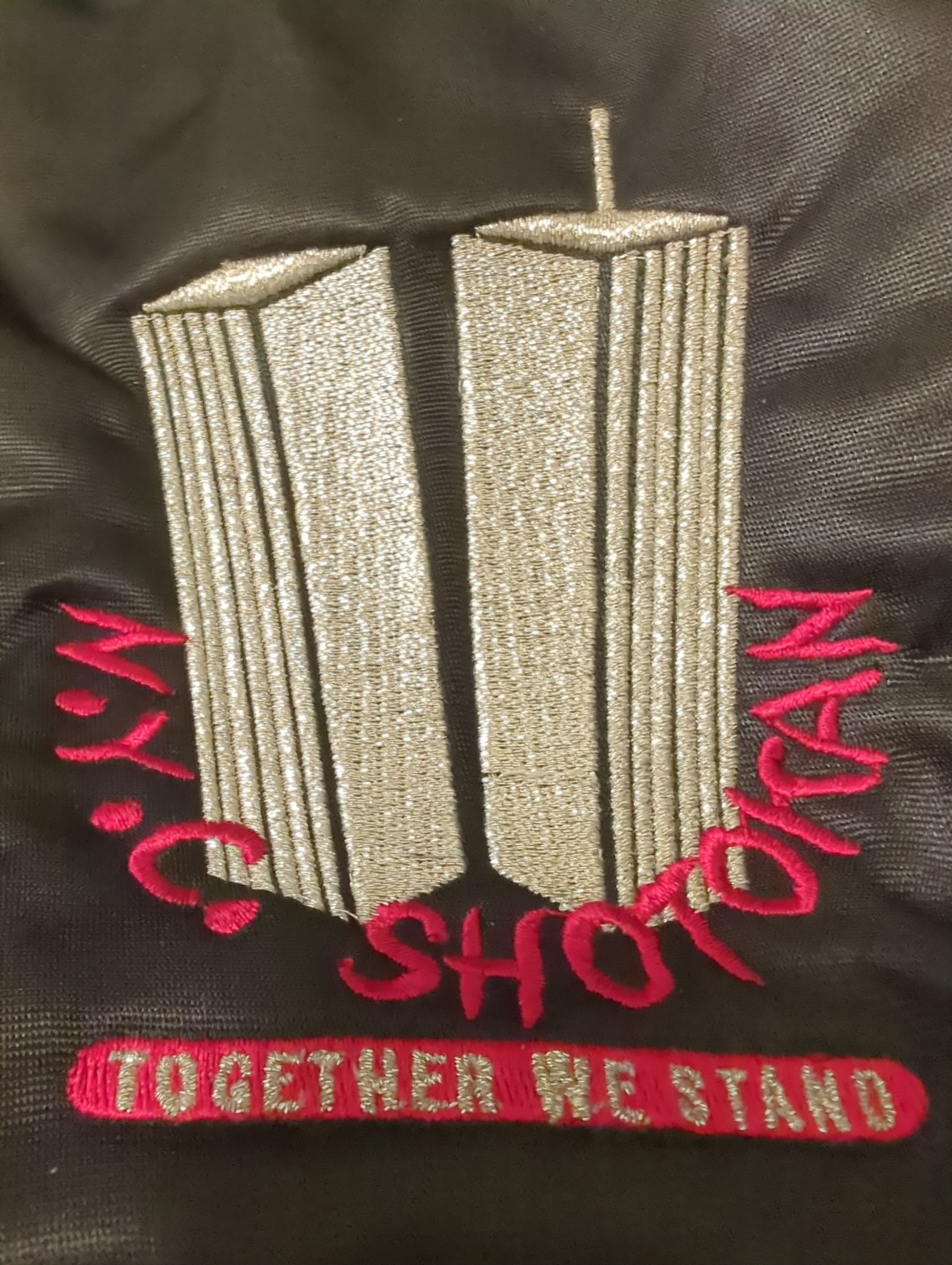 Japanese Brand × Vintage GAME SPORTWEAR 9/11 Twin Towers Memorial Varsity Jacket Size US S / EU 44-46 / 1 - 4 Thumbnail