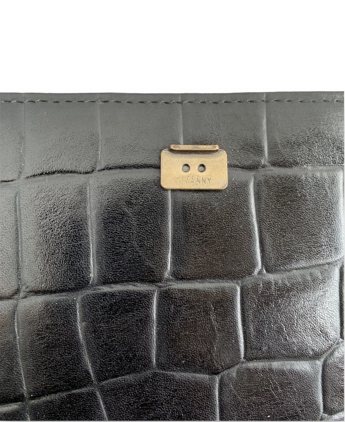 Jean Paul Gaultier black crocodile embossed logo messenger bag Size ONE SIZE - 4 Thumbnail