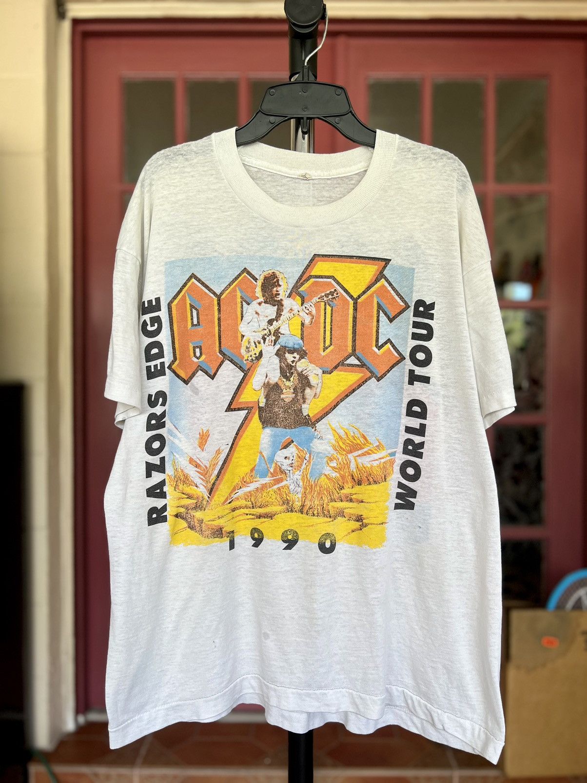 Vintage AC/DC 1990 The razors edge world tour tee | Grailed