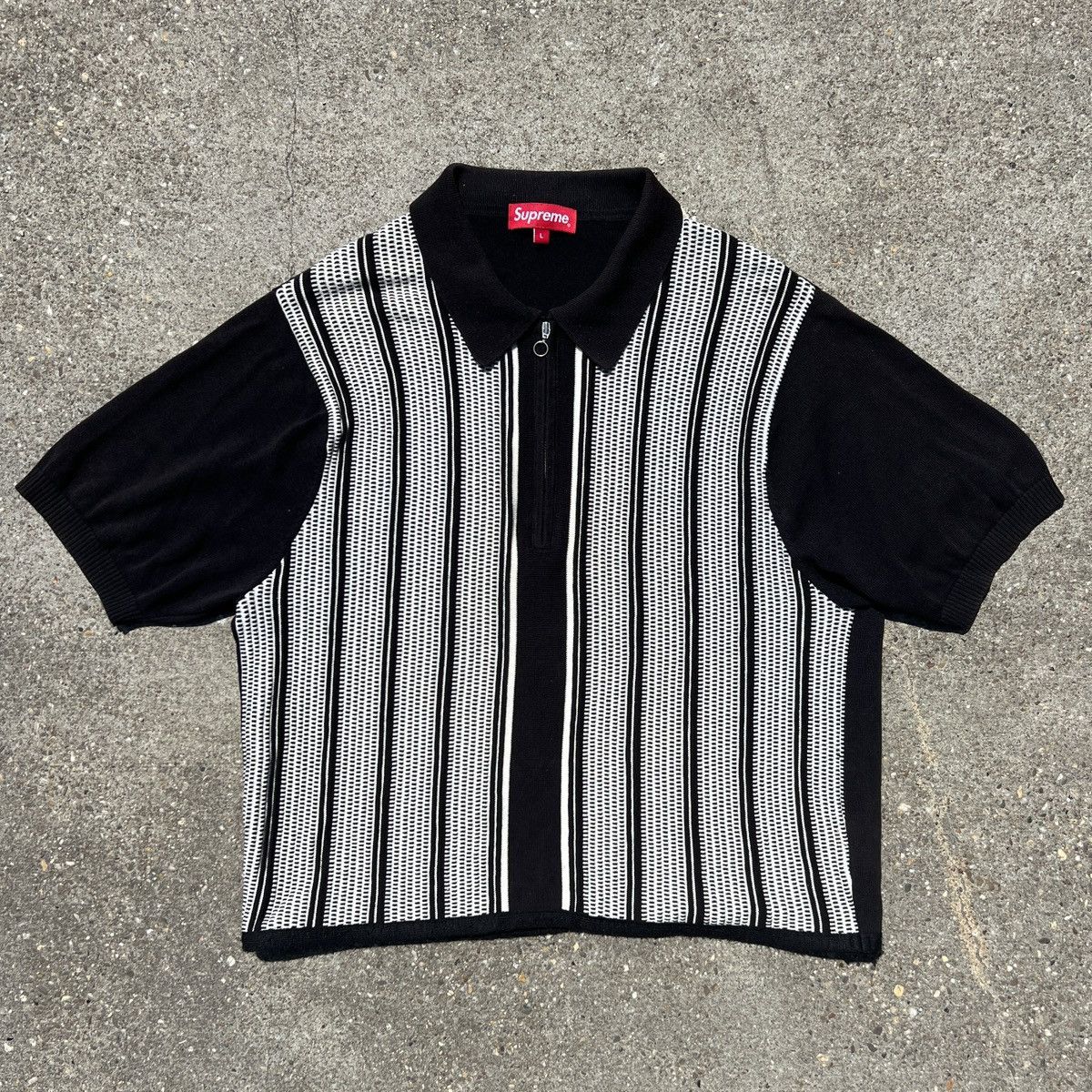 トップス Supreme Abstract Textured Zip Up Polo Spring/Summer 2022 Preview – Supreme