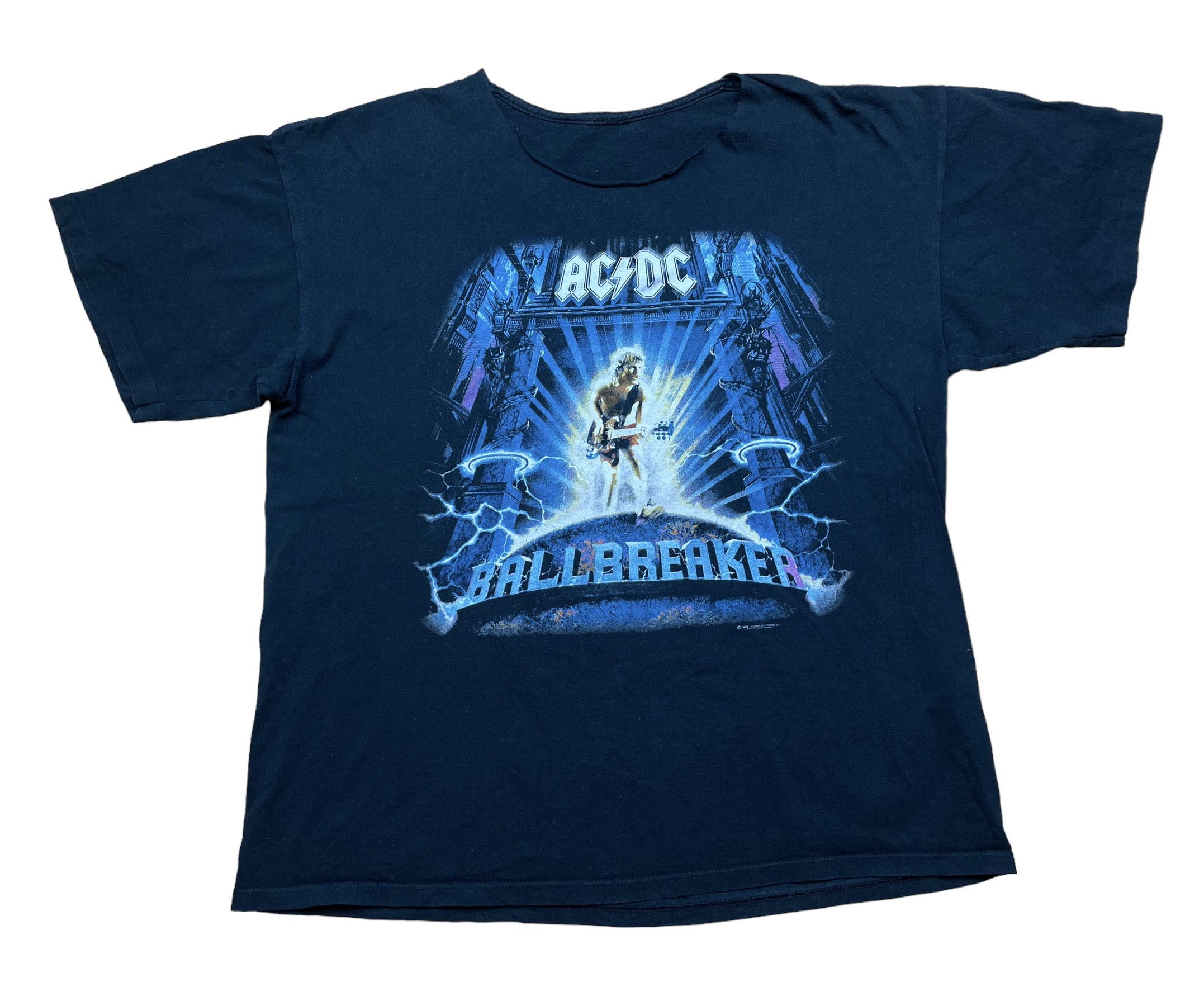 Vintage AC/DC Ballbreaker World Tour Tee Band Rock Y2K