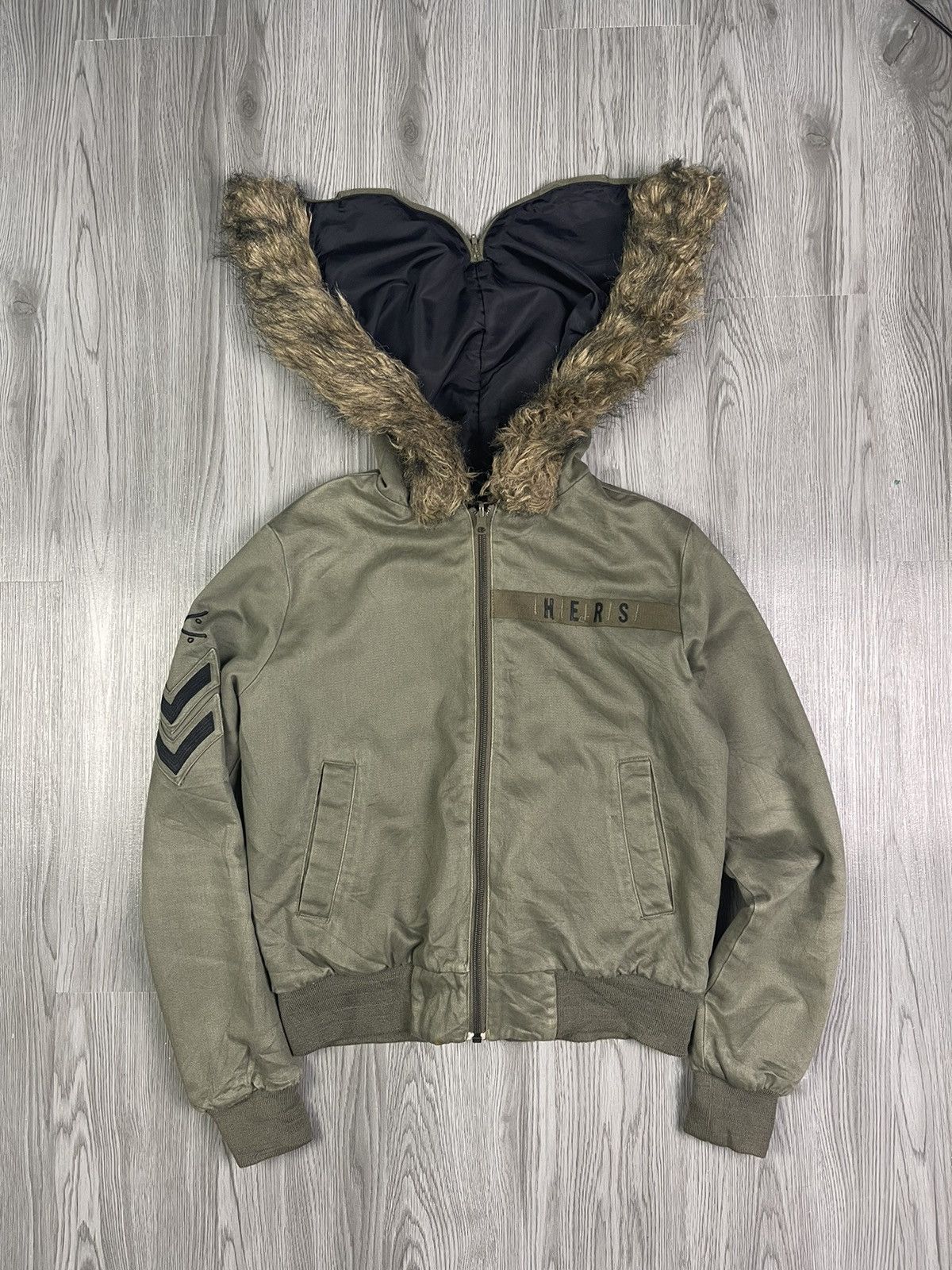 image of Skategang x Stussy Stealsstussy Hers Skateboard Reversible 2 Ways Jacket in Military Green/Black, W