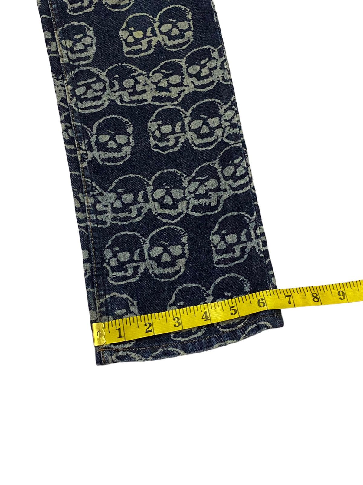 Hysteric Glamour Hot🔥1999 Hysteric Glamour Skull FullPrint Denim Pants Size US 29 - 10 Thumbnail