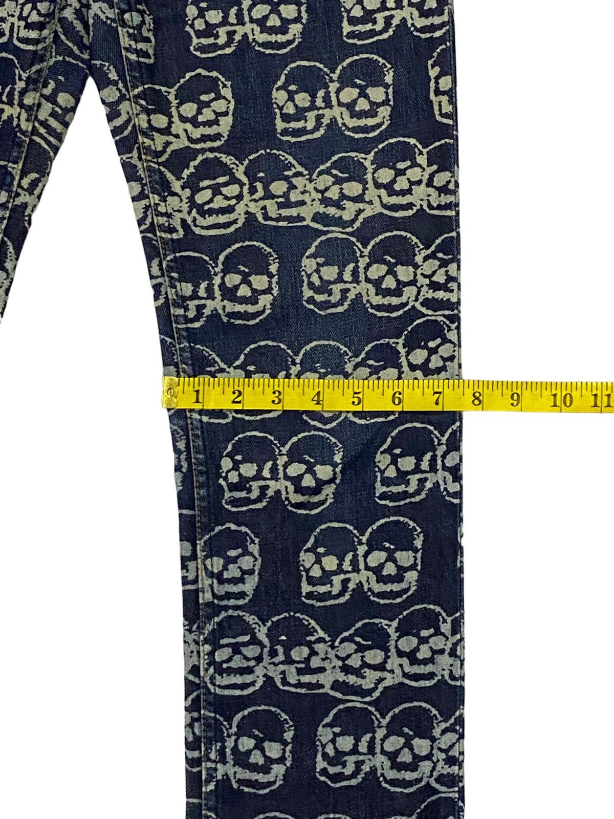 Hysteric Glamour Hot🔥1999 Hysteric Glamour Skull FullPrint Denim Pants Size US 29 - 9 Thumbnail