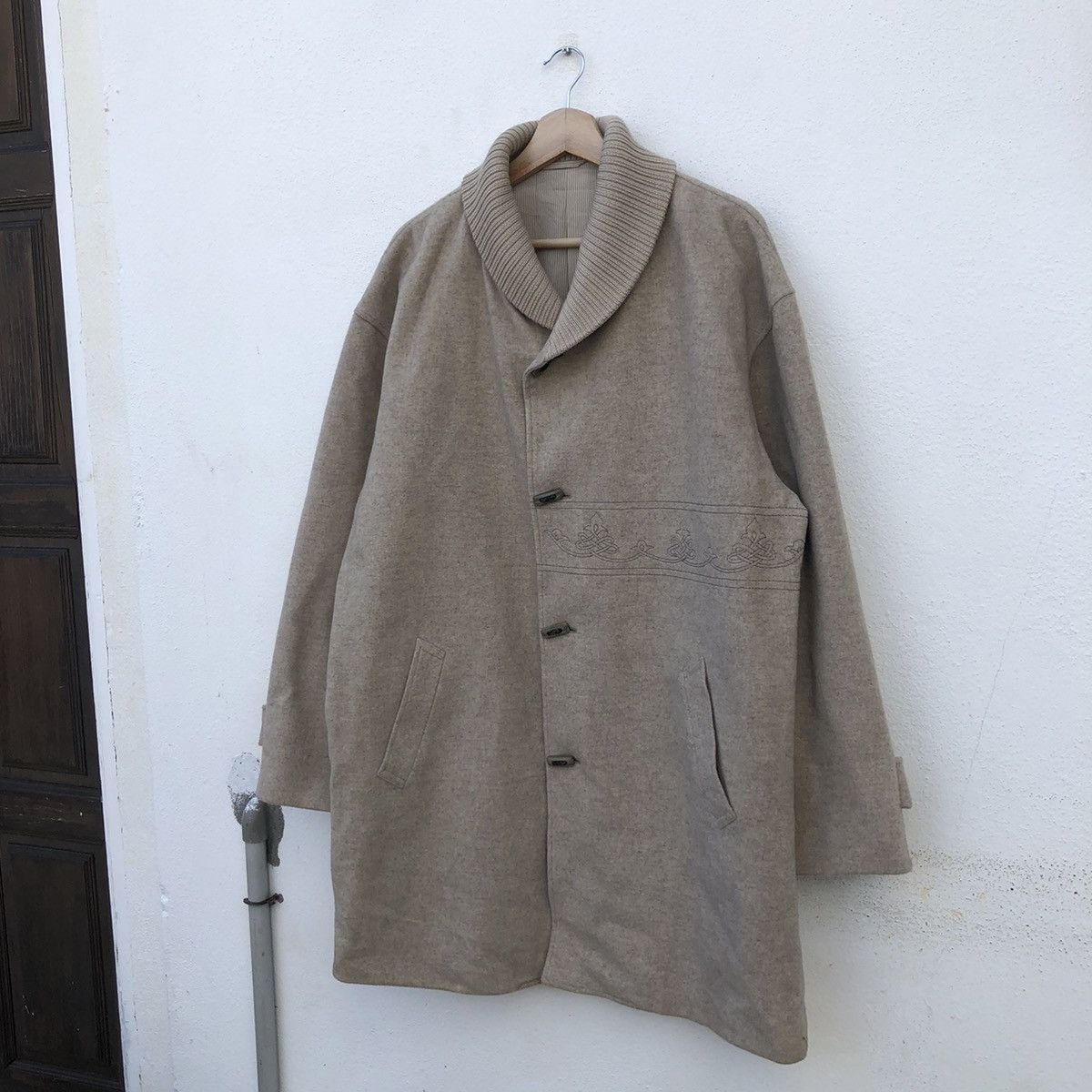 Lanvin 🔥VINTAGE LANVIN PARIS LONG JACKET DOUBLE COLLAR Size US L / EU 52-54 / 3 - 3 Thumbnail