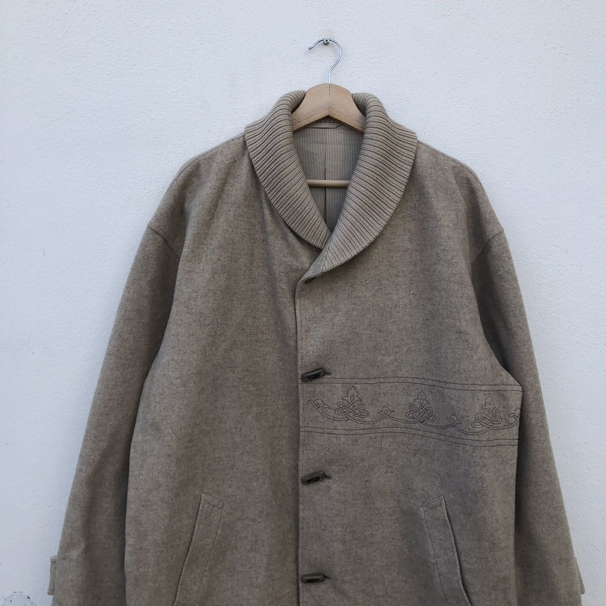 Lanvin 🔥VINTAGE LANVIN PARIS LONG JACKET DOUBLE COLLAR Size US L / EU 52-54 / 3 - 4 Thumbnail