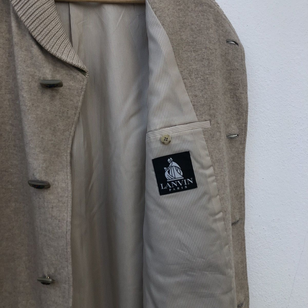 Lanvin 🔥VINTAGE LANVIN PARIS LONG JACKET DOUBLE COLLAR Size US L / EU 52-54 / 3 - 12 Thumbnail