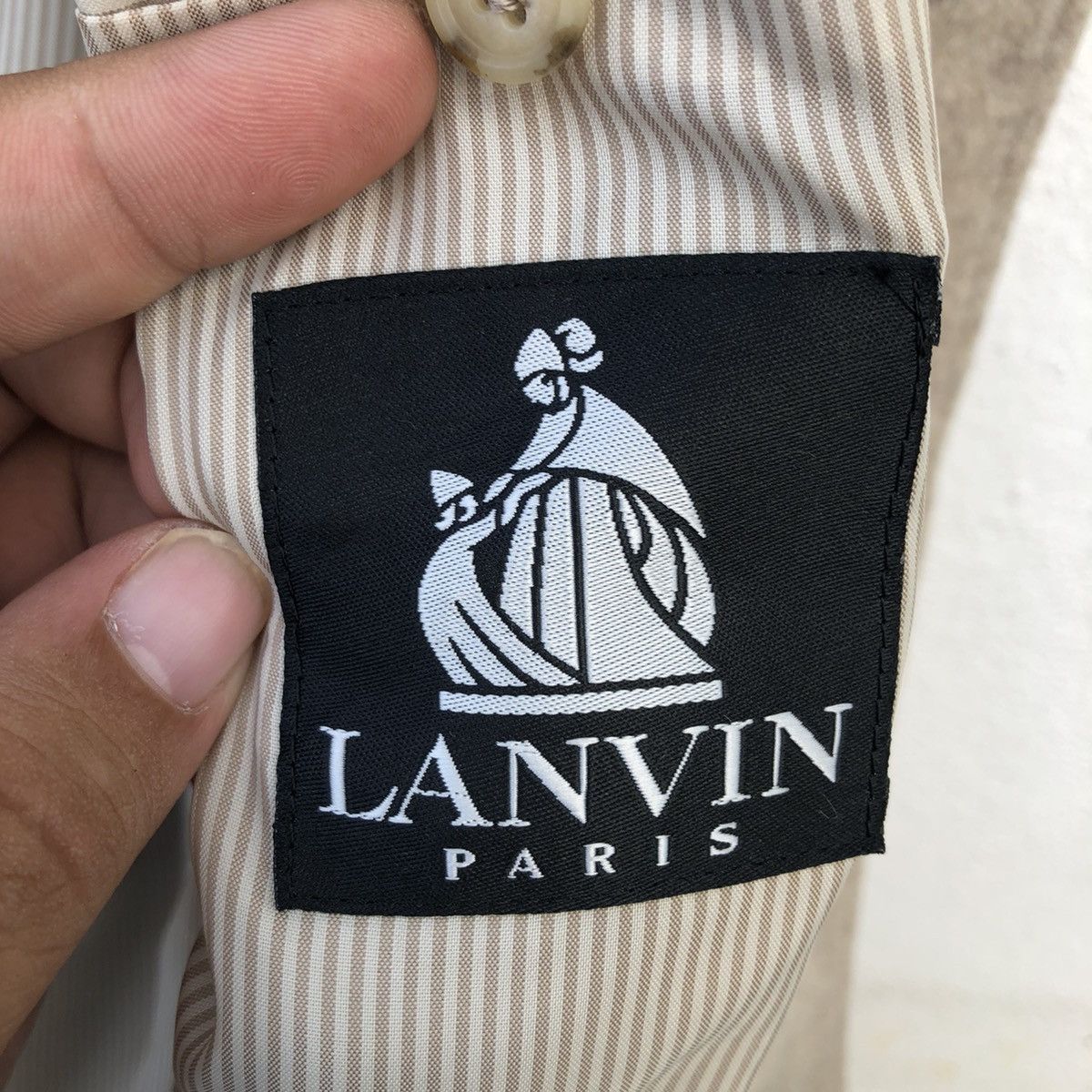 Lanvin 🔥VINTAGE LANVIN PARIS LONG JACKET DOUBLE COLLAR Size US L / EU 52-54 / 3 - 13 Thumbnail