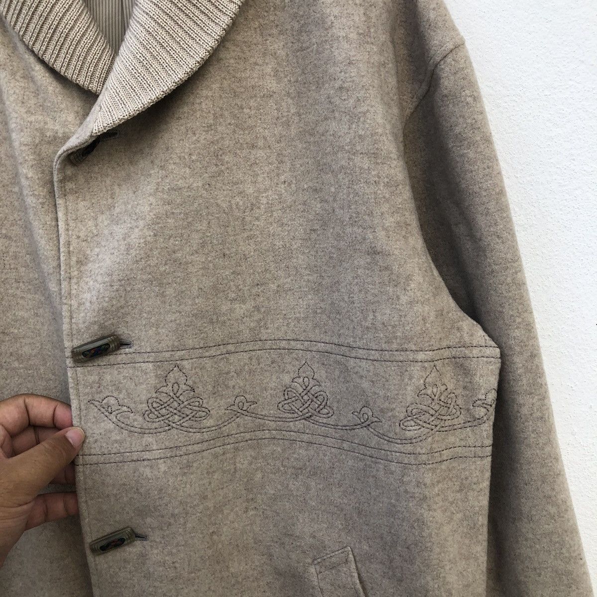 Lanvin 🔥VINTAGE LANVIN PARIS LONG JACKET DOUBLE COLLAR Size US L / EU 52-54 / 3 - 6 Thumbnail