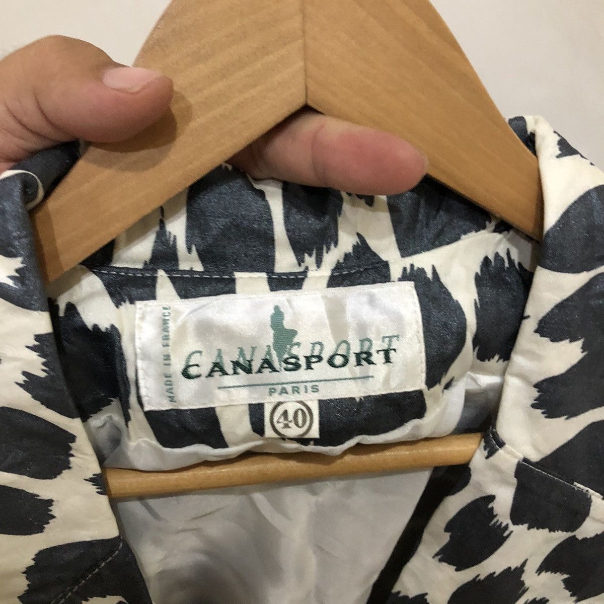 Japanese Brand Canasport Made in France GreyWhite Tiger Stripe Long Jacket Size US L / EU 52-54 / 3 - 11 Thumbnail