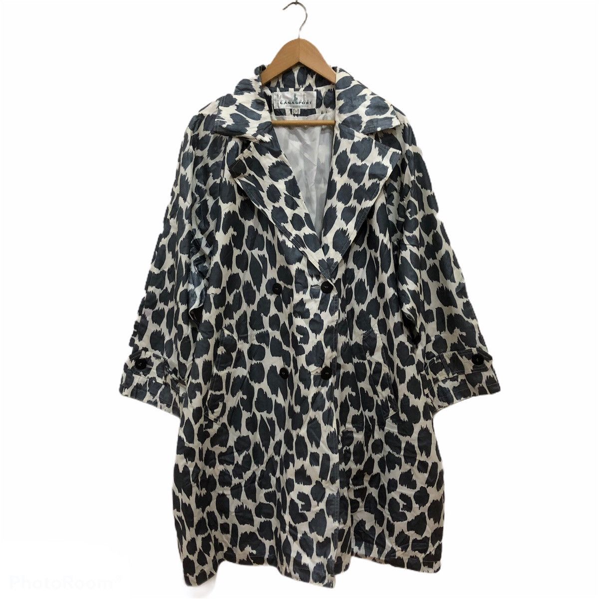 Japanese Brand Canasport Made in France GreyWhite Tiger Stripe Long Jacket Size US L / EU 52-54 / 3 - 1 Thumbnail