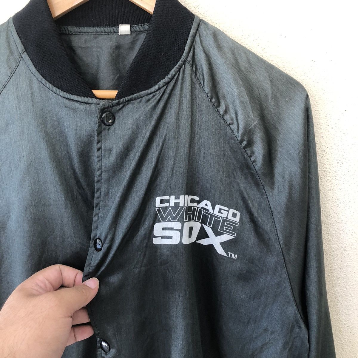 Japanese Brand CHICAGO WHITESOX MAJOR LEAGUE BIG LOGO JACKET Size US L / EU 52-54 / 3 - 8 Thumbnail