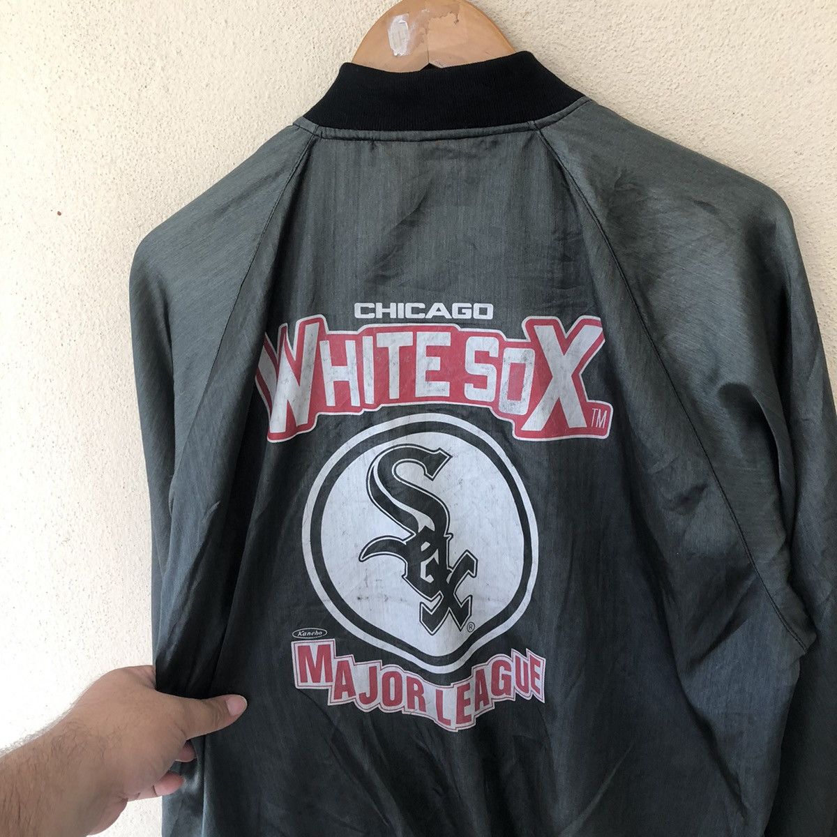 Japanese Brand CHICAGO WHITESOX MAJOR LEAGUE BIG LOGO JACKET Size US L / EU 52-54 / 3 - 4 Thumbnail