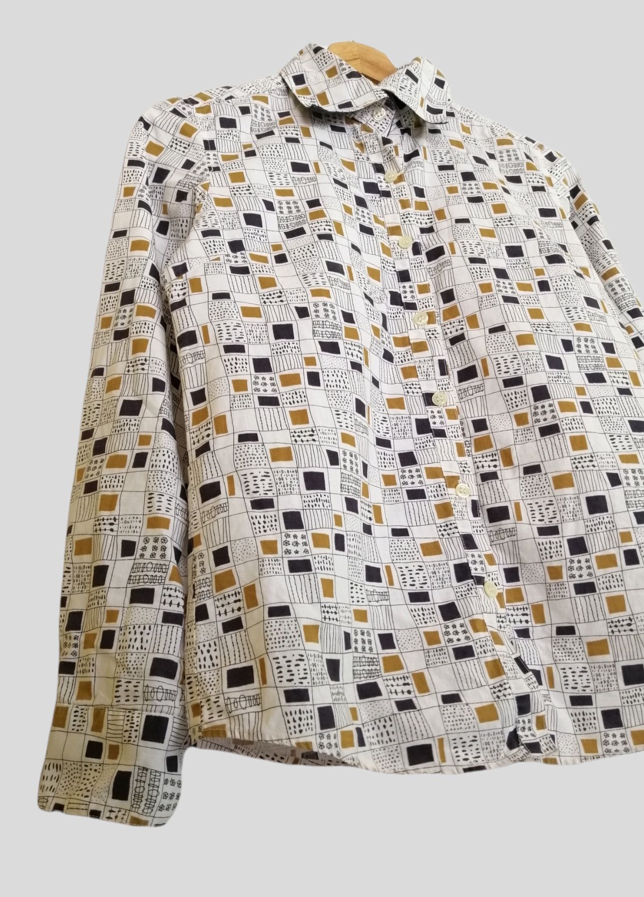 Japanese Brand TORNADO MART Femme Printed Long Sleeve Shirt Size S / US 4 / IT 40 - 6 Thumbnail