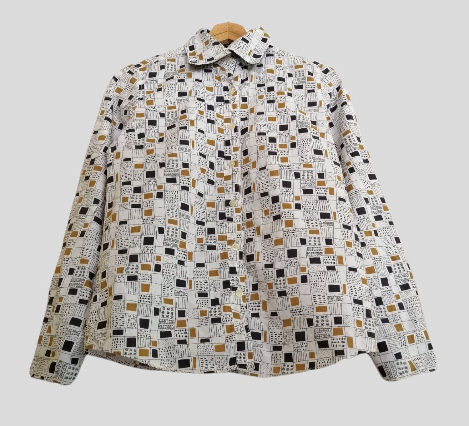 Japanese Brand TORNADO MART Femme Printed Long Sleeve Shirt Size S / US 4 / IT 40 - 2 Thumbnail
