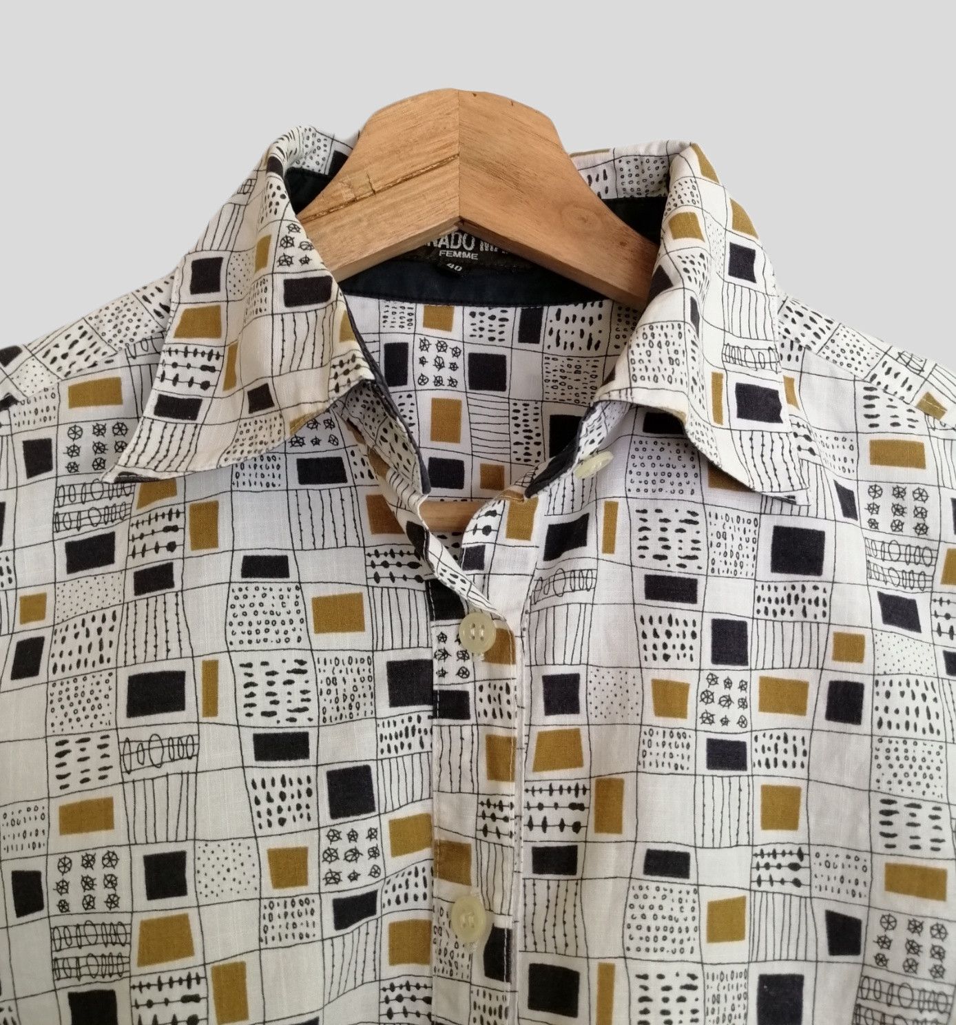 Japanese Brand TORNADO MART Femme Printed Long Sleeve Shirt Size S / US 4 / IT 40 - 9 Thumbnail