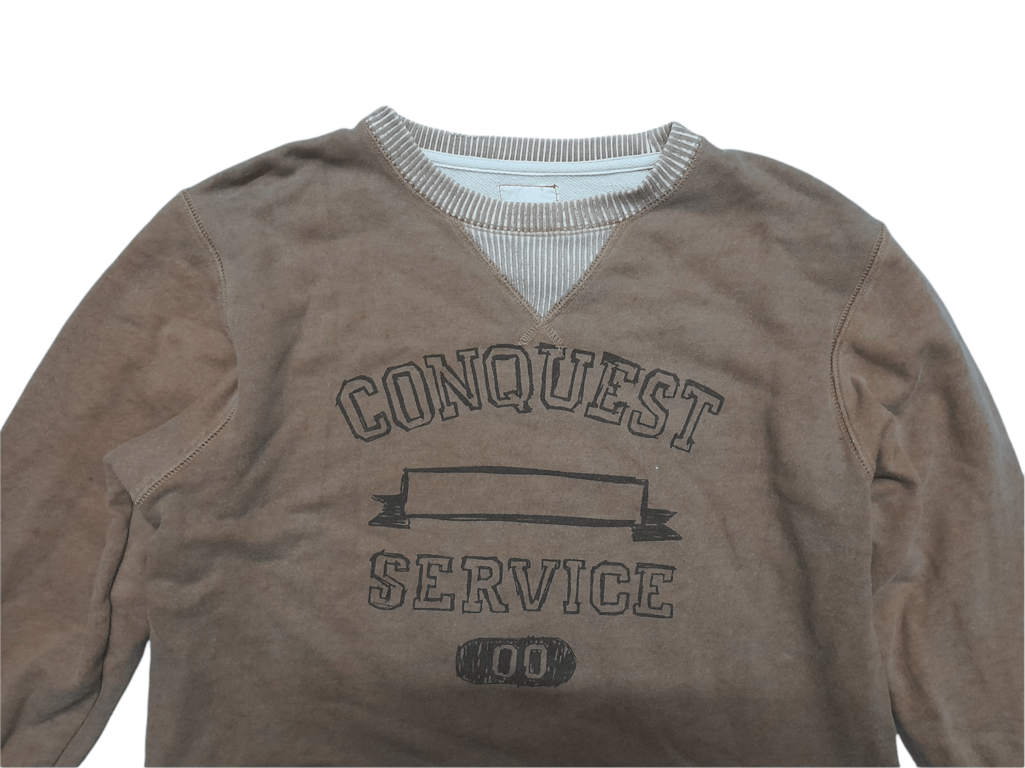 Japanese Brand CONQUEST JAPAN Distressed Sweatshirt (D818) Size US M / EU 48-50 / 2 - 2 Thumbnail