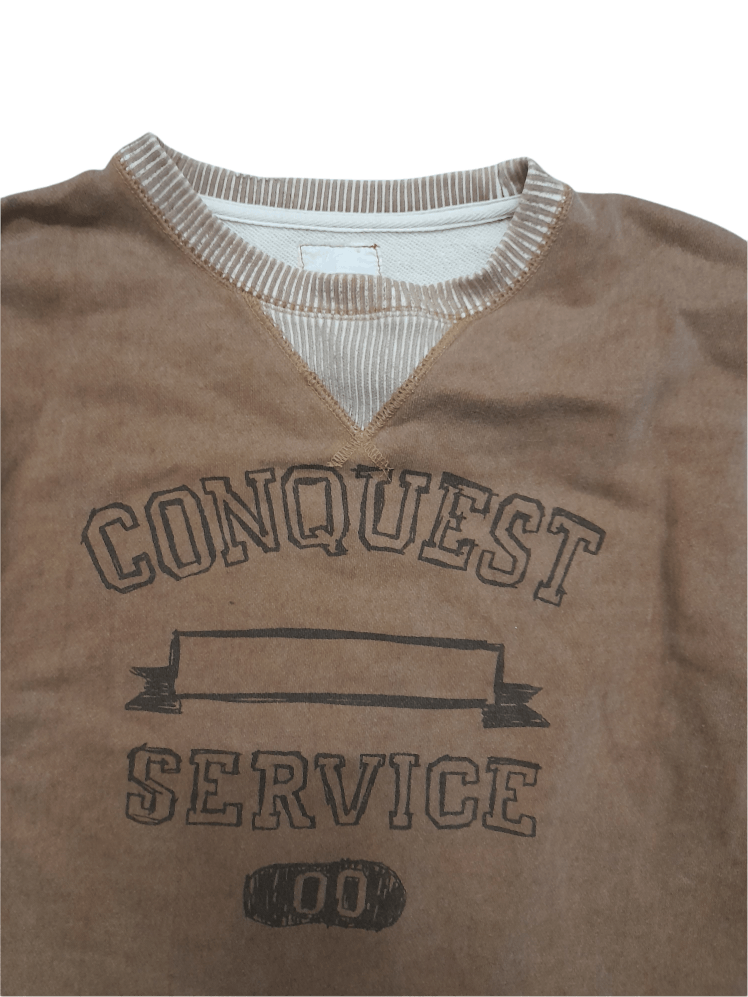 Japanese Brand CONQUEST JAPAN Distressed Sweatshirt (D818) Size US M / EU 48-50 / 2 - 4 Thumbnail