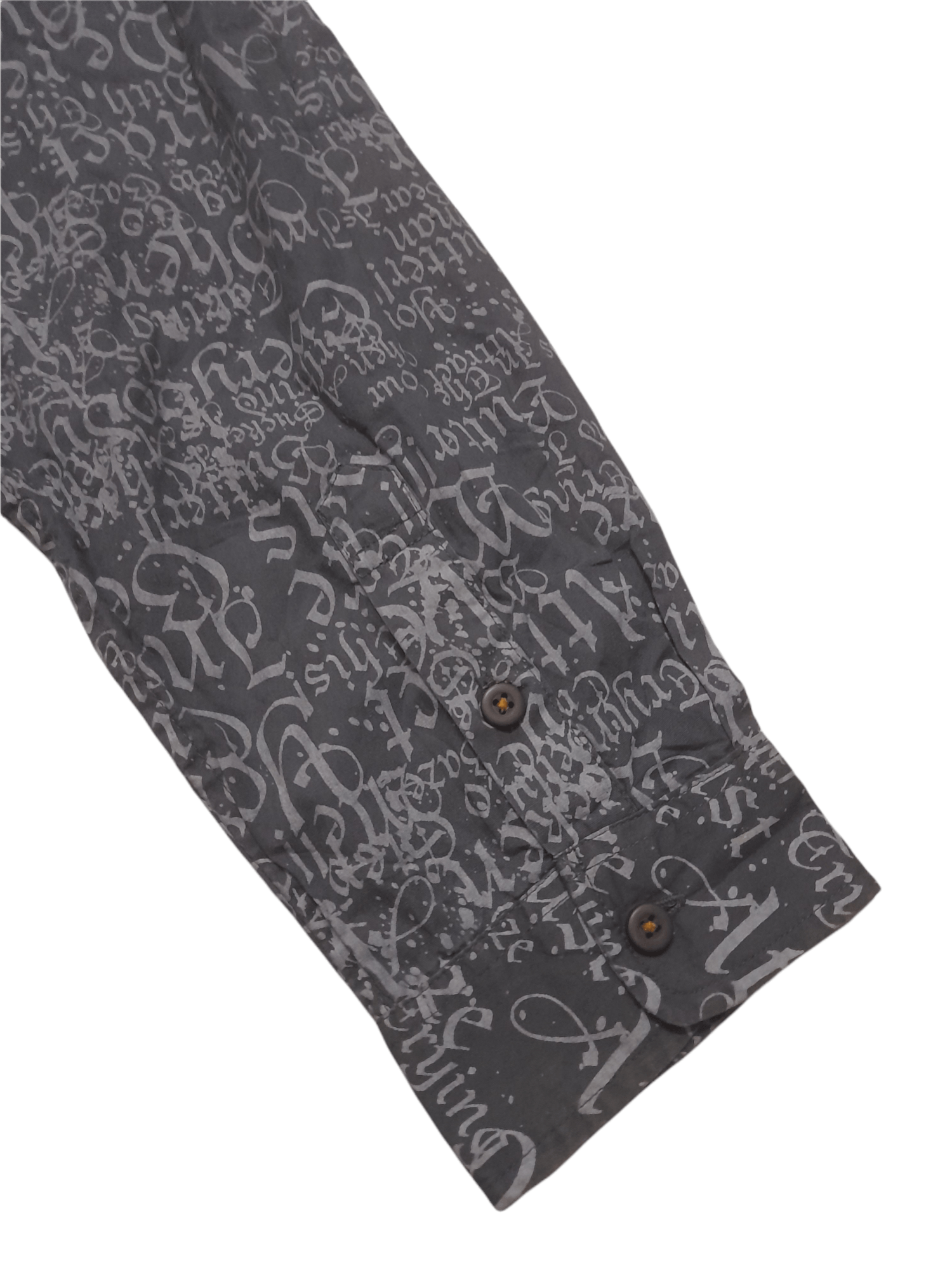 Japanese Brand BRAVE HEART FULLPRINT POEM SHIRT BUTTON DOWN (D685) Size US L / EU 52-54 / 3 - 7 Thumbnail