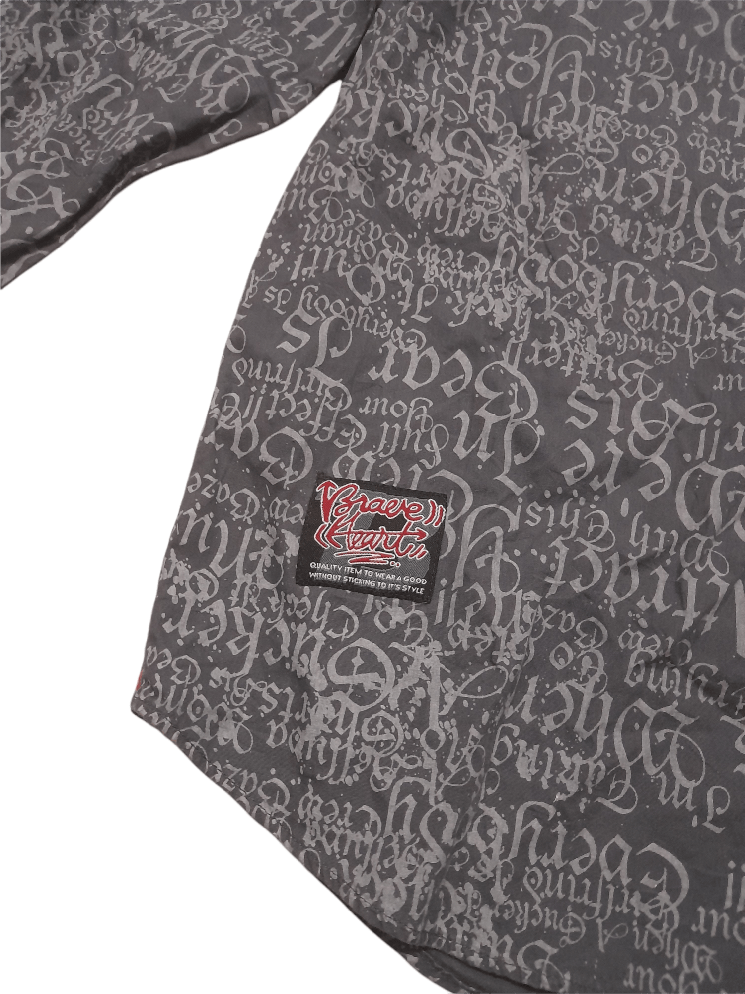 Japanese Brand BRAVE HEART FULLPRINT POEM SHIRT BUTTON DOWN (D685) Size US L / EU 52-54 / 3 - 2 Thumbnail