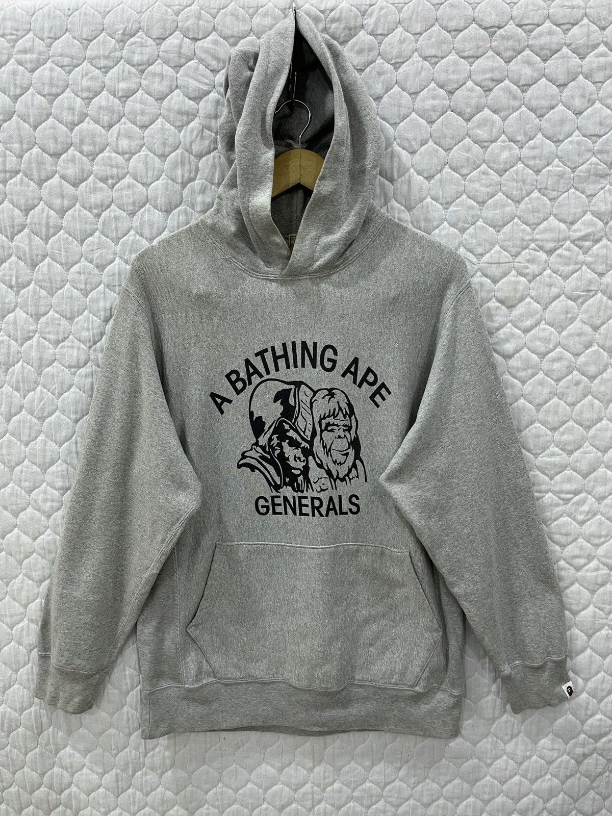 Pre-owned Bape X Vintage Archive Vintage Bape Generals Pullover Hoodie In Grey