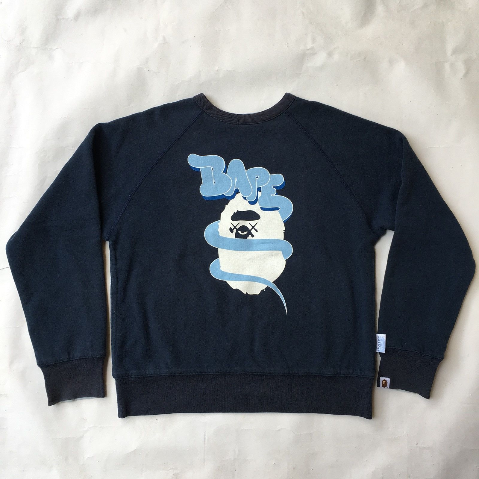 Bape × Kaws Rare A Bathing Ape OG Bape X Kaws Reversible Crewneck 