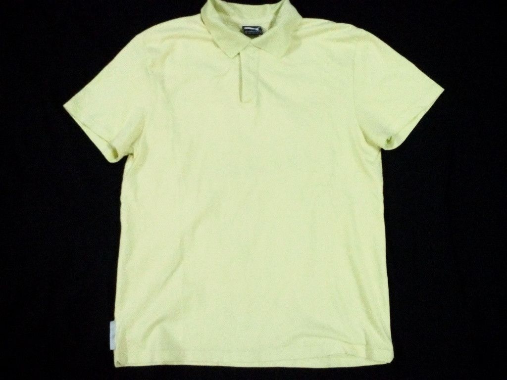 image of By Hussein Chalayan Polo Tee in Yellow, Men's (Size Medium)