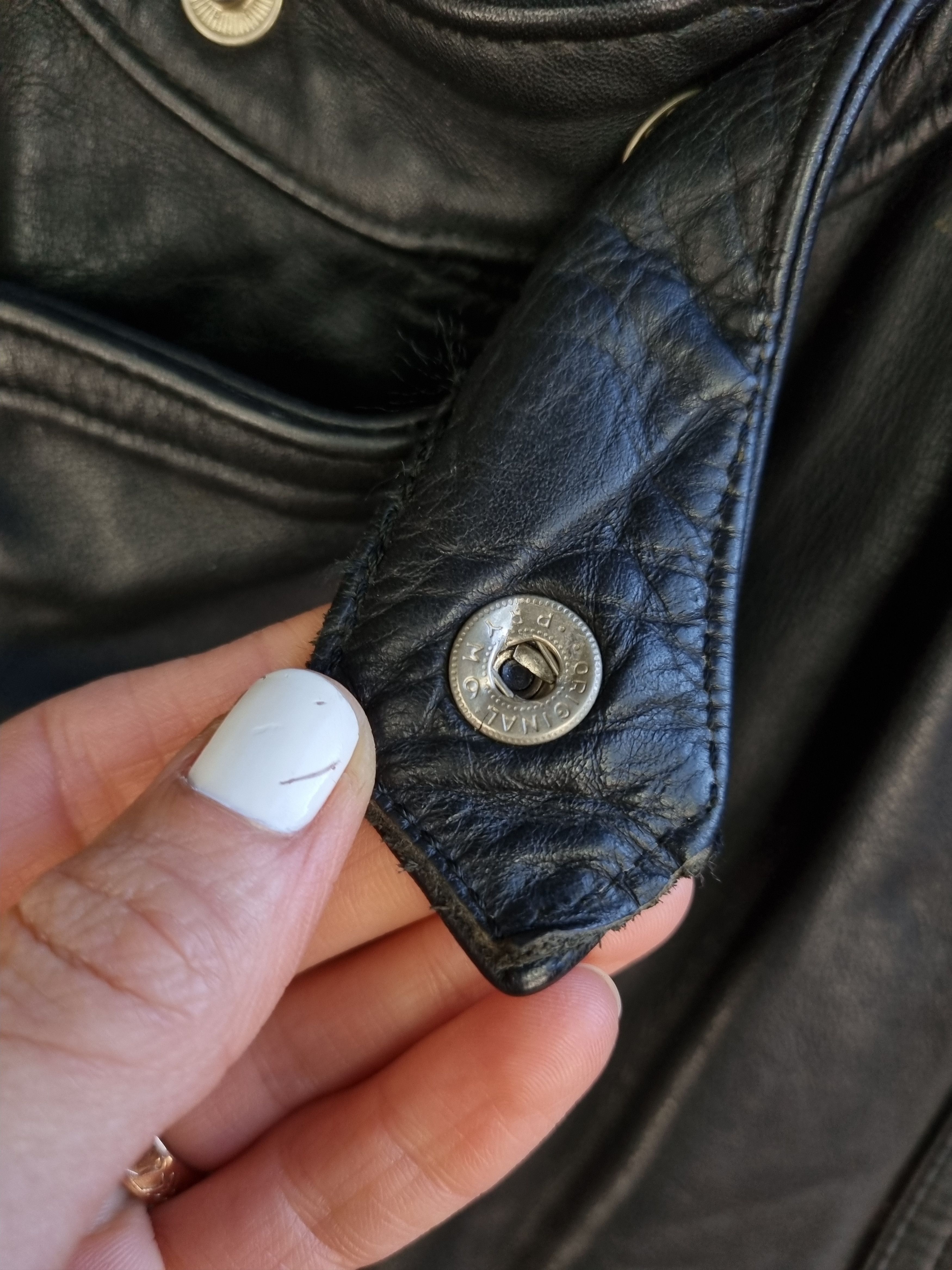 Genuine Leather Rare 70s MOTO CUIR french Biker leather jacket Size US S / EU 44-46 / 1 - 18 Thumbnail