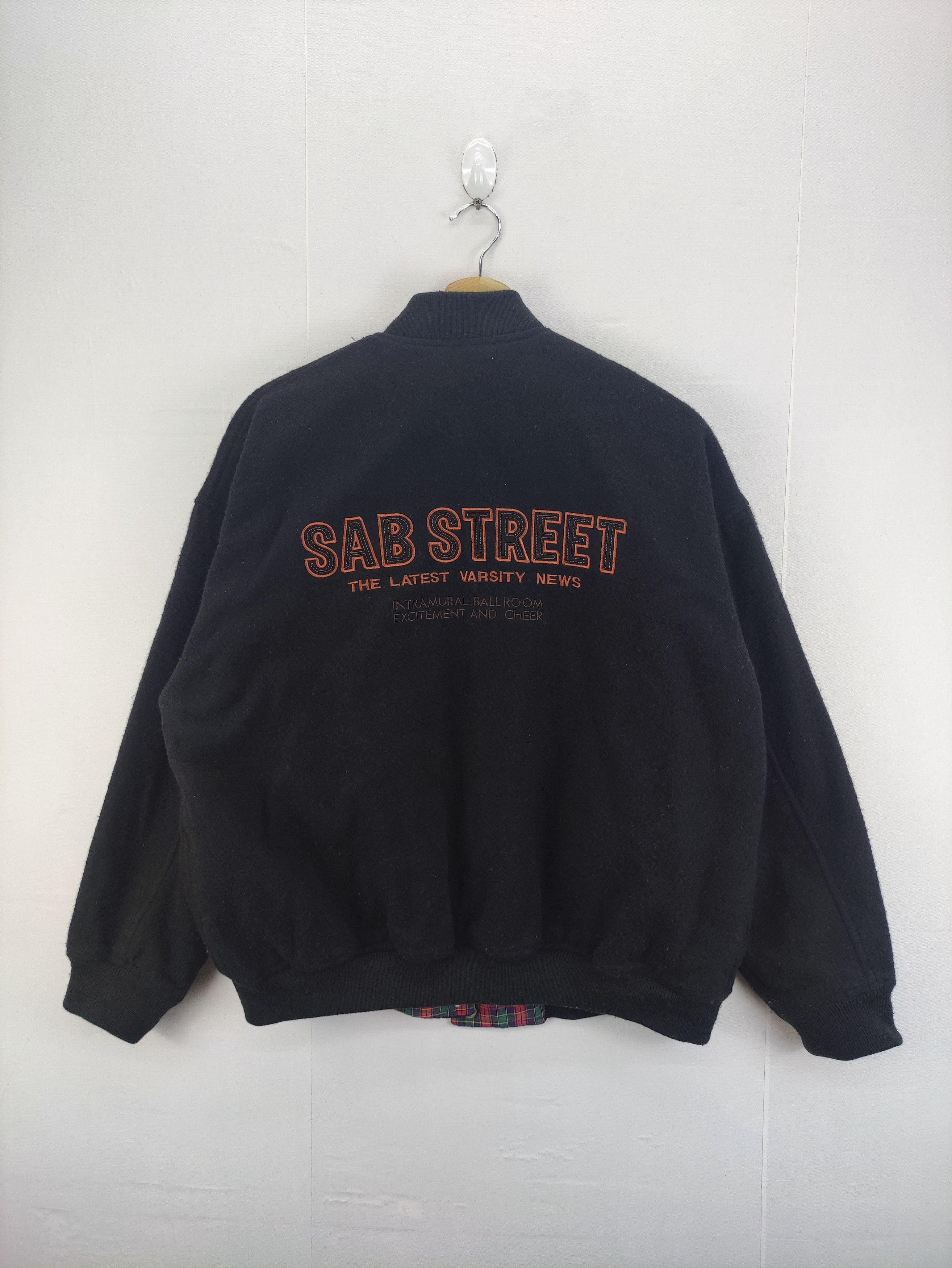 Japanese Brand Vintage Sab Varsity Wool Jacket Reversible Zipper Size US L / EU 52-54 / 3 - 8 Thumbnail