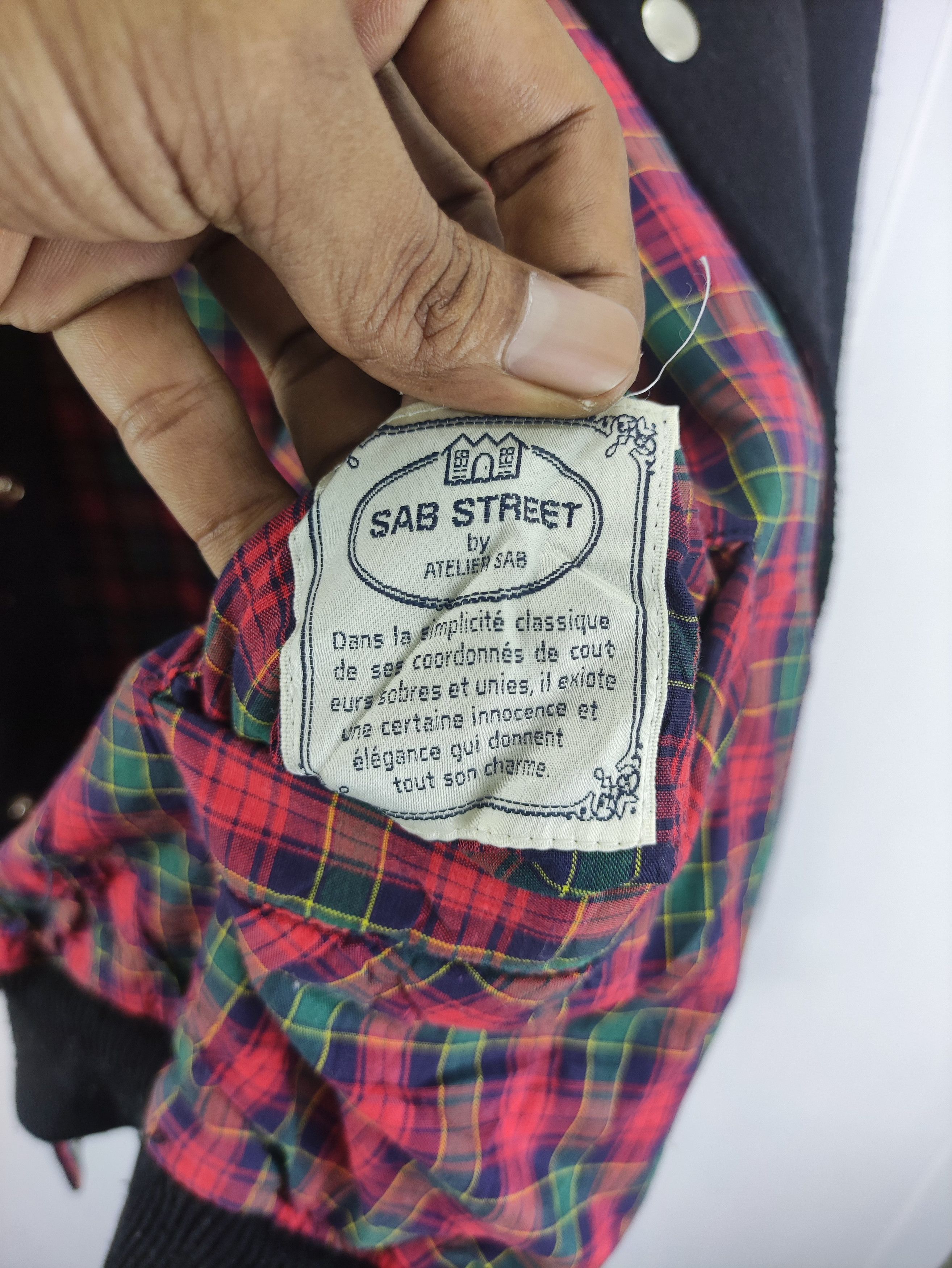 Japanese Brand Vintage Sab Varsity Wool Jacket Reversible Zipper Size US L / EU 52-54 / 3 - 4 Thumbnail