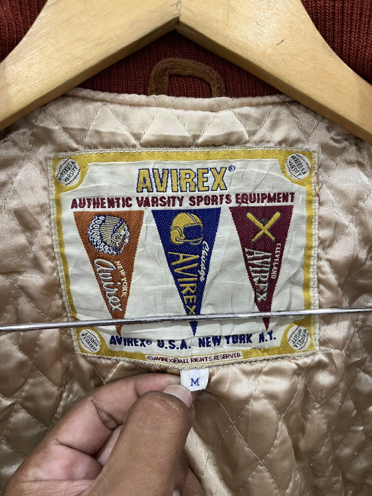 Avirex (Gggg). VINTAGE AVIREX USA OLD VARSITY STADIUM JACKET Size US M / EU 48-50 / 2 - 8 Thumbnail