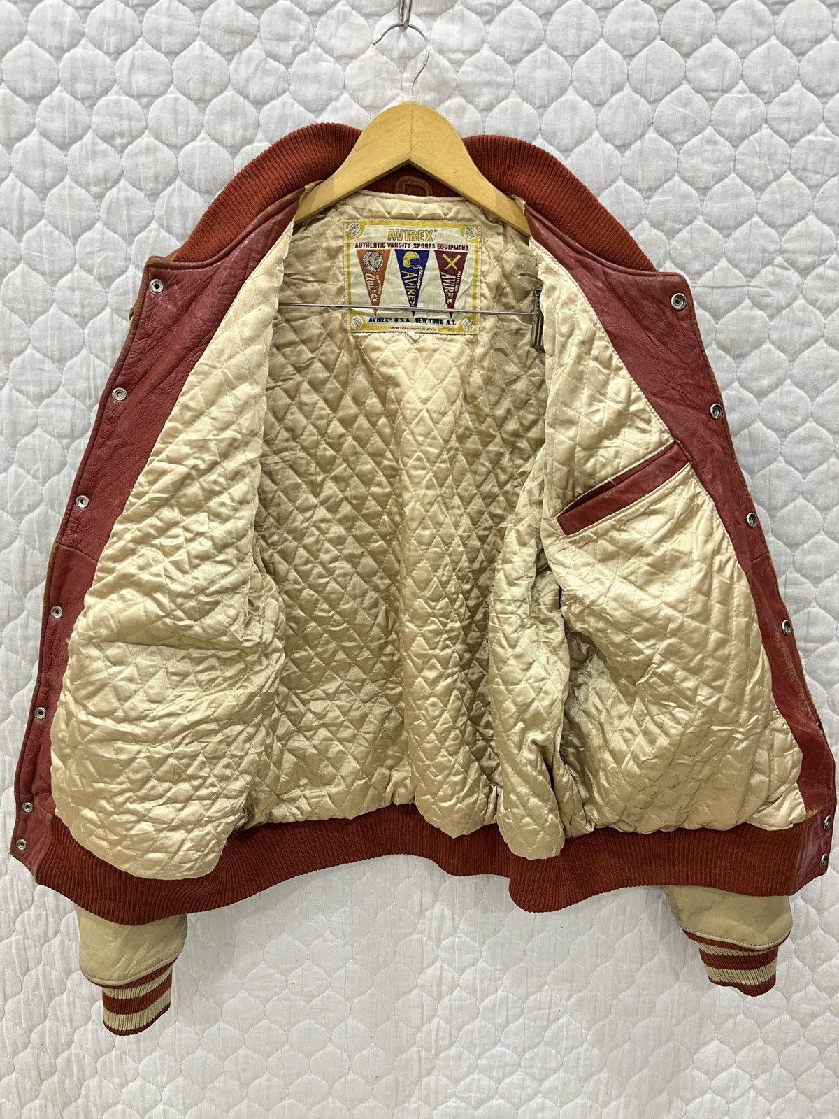 Avirex (Gggg). VINTAGE AVIREX USA OLD VARSITY STADIUM JACKET Size US M / EU 48-50 / 2 - 7 Thumbnail