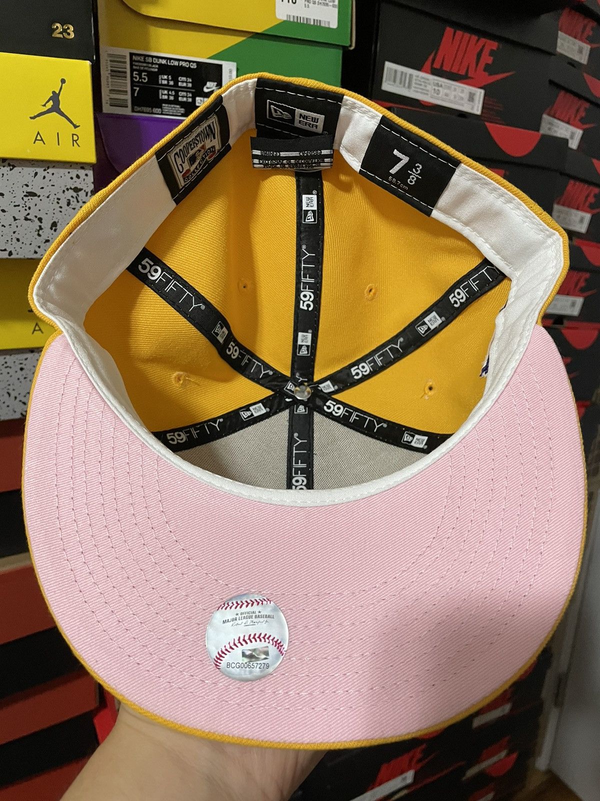 MLB × New Era ExclusiveFitted Yellow Pink Chicago Cubs 7 3/8 Wrigley Size ONE SIZE - 6 Thumbnail