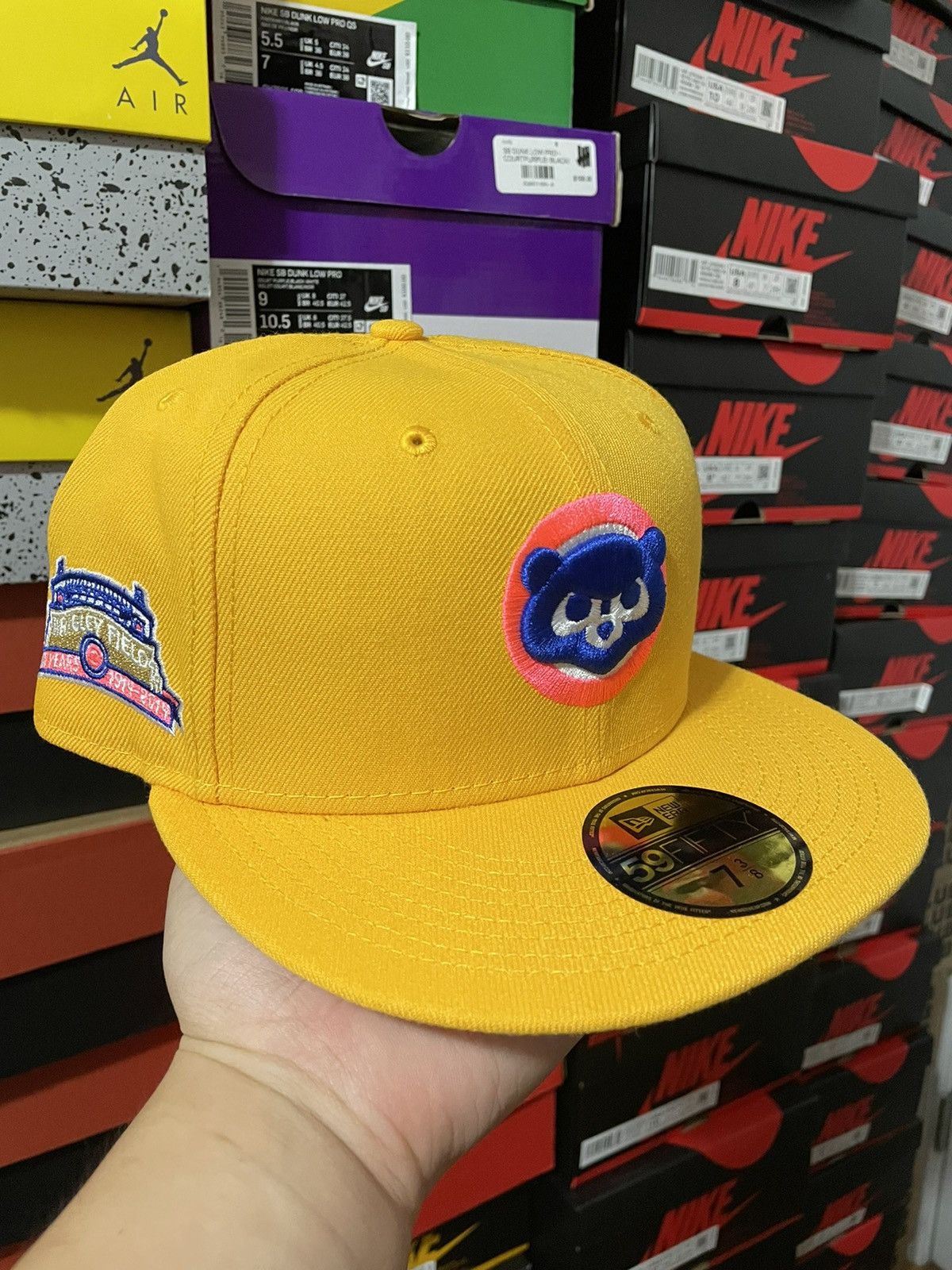 MLB × New Era ExclusiveFitted Yellow Pink Chicago Cubs 7 3/8 Wrigley Size ONE SIZE - 1 Thumbnail