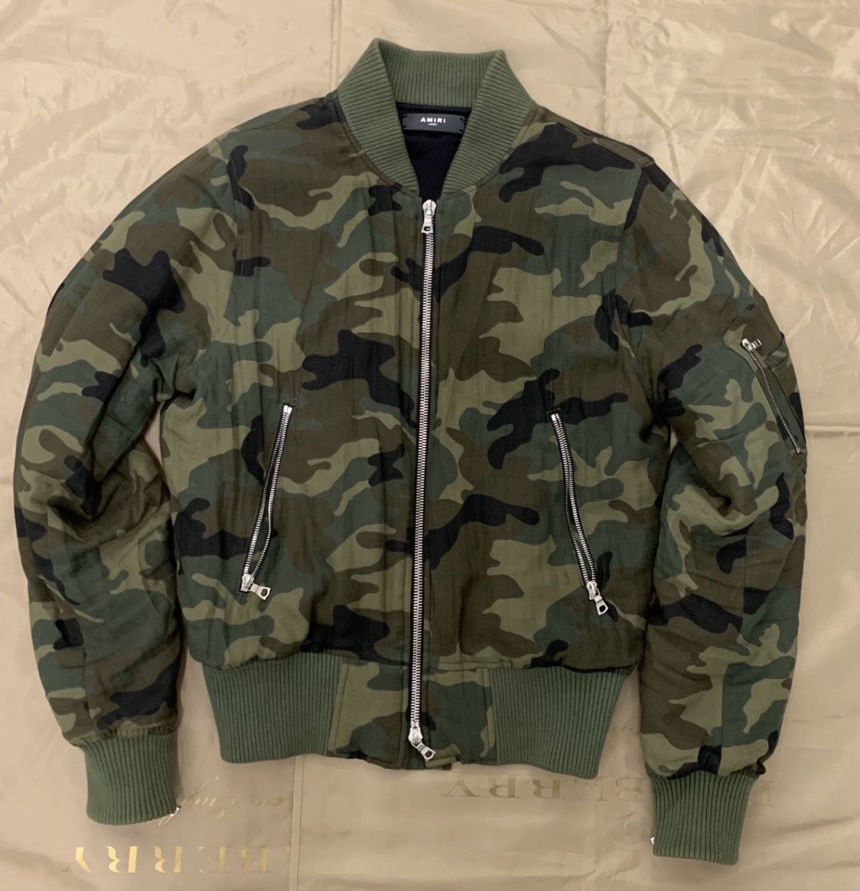 Amiri camo bomber jacket size L