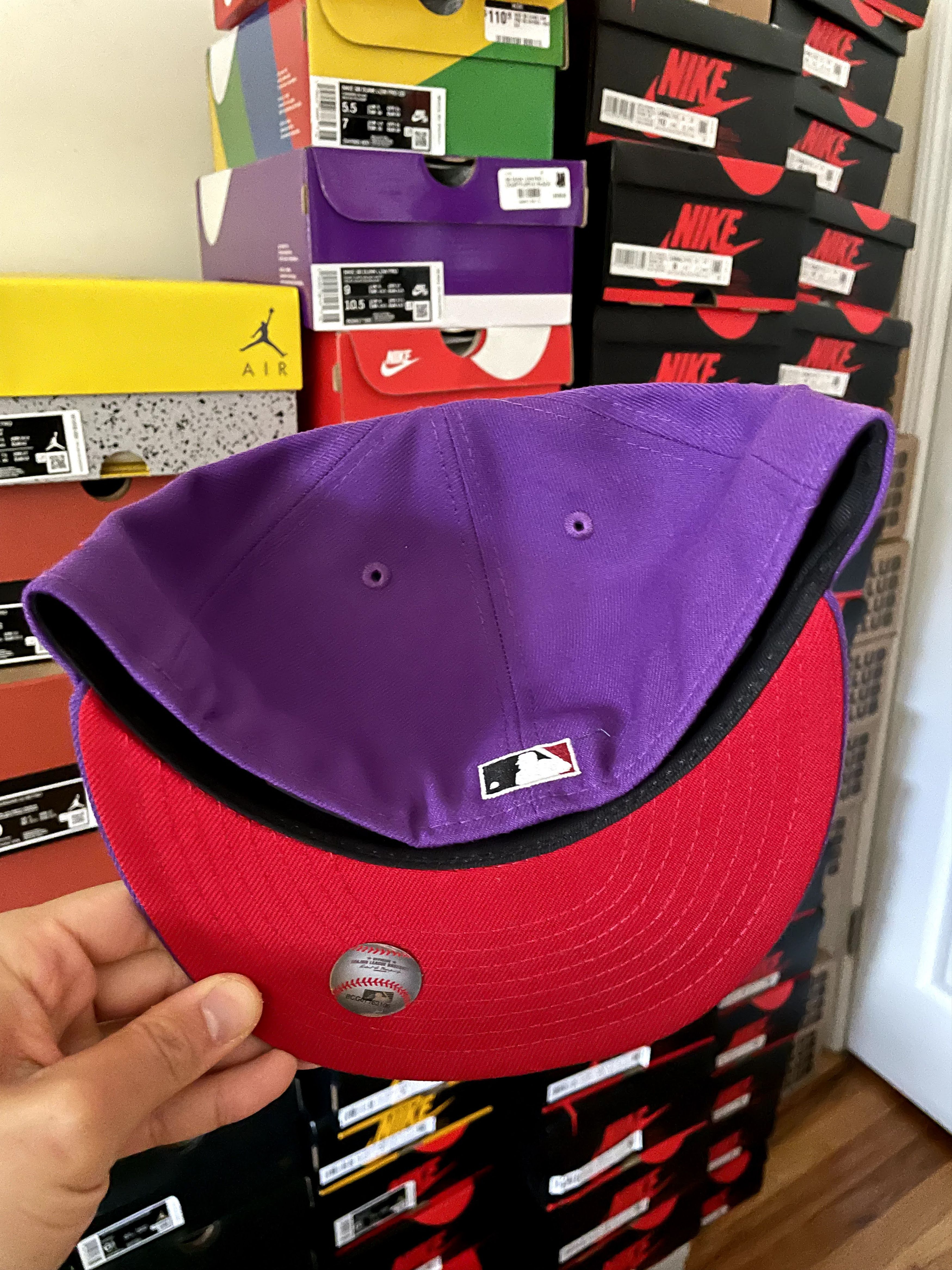 MLB × New Era Moesports NBA Crossover Toronto Blue Jays 7 3/8 Purple Red Size ONE SIZE - 5 Thumbnail