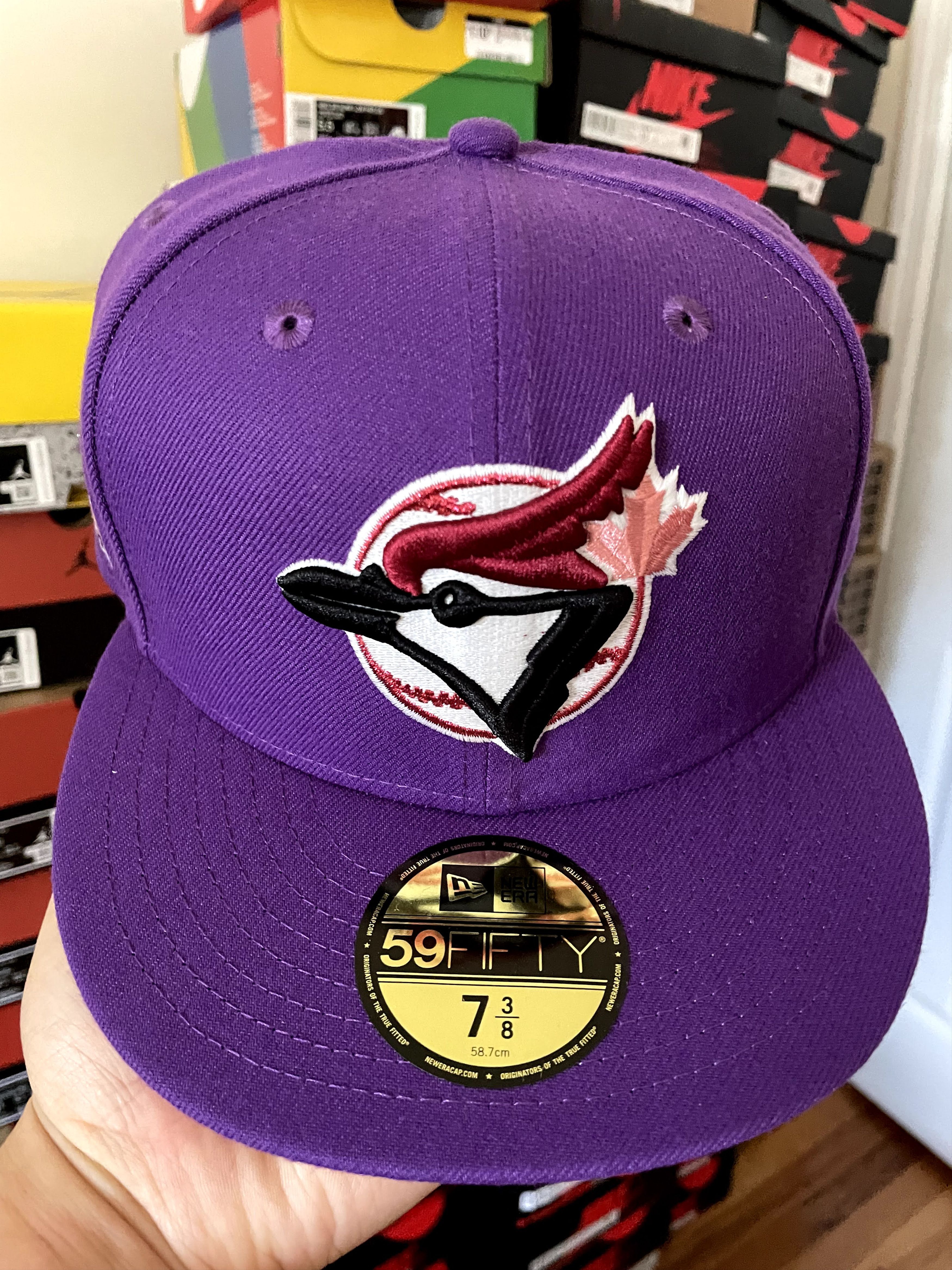 MLB × New Era Moesports NBA Crossover Toronto Blue Jays 7 3/8 Purple Red Size ONE SIZE - 2 Thumbnail