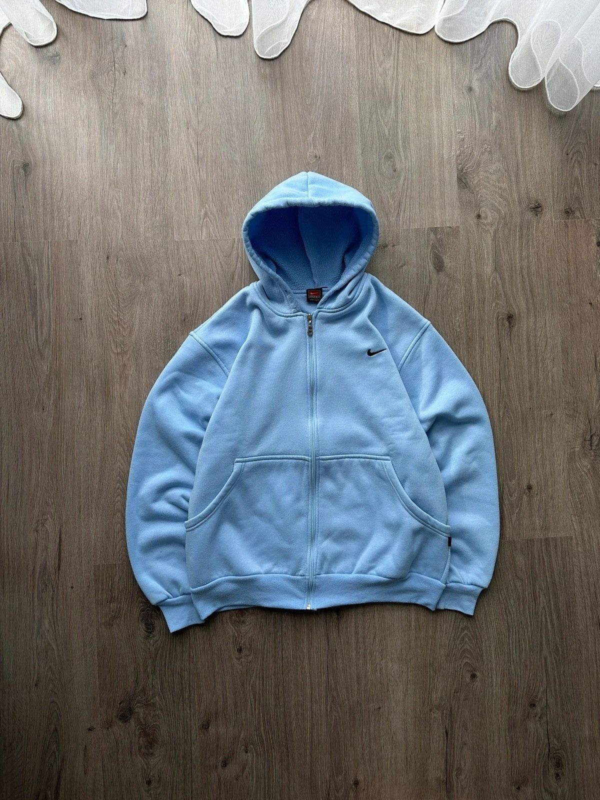 Vintage Nike Blue Full Zip Hoodie Y2K