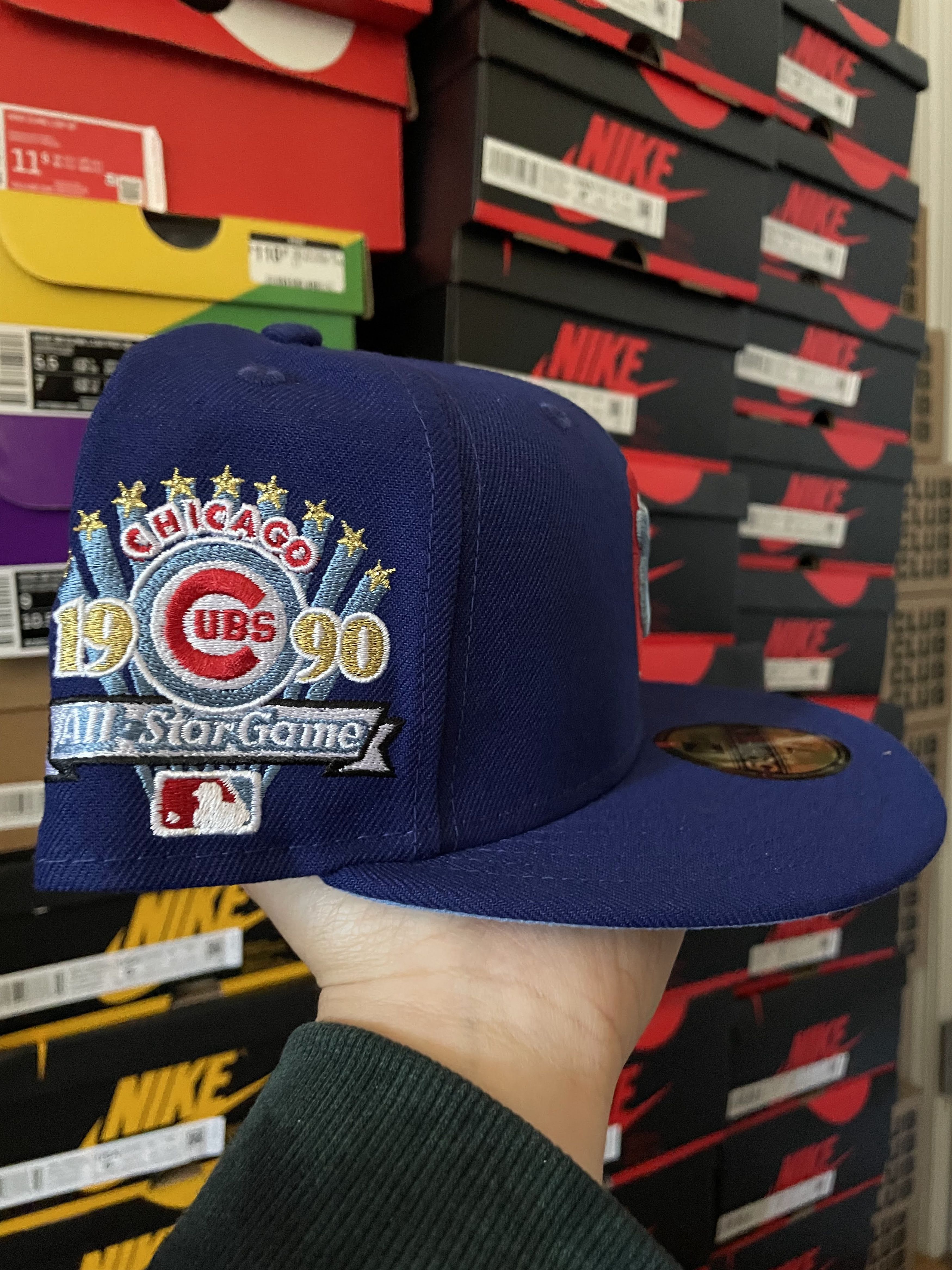 MLB × New Era Topperz Chicago Cubs 7 3/8 1990 All Star Blue Red Icy ASG Size ONE SIZE - 3 Thumbnail
