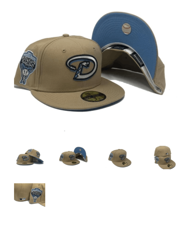 MLB × New Era Sportsworld Desert Camel Arizona Diamondbacks 7 3/8 Icy Size ONE SIZE - 9 Thumbnail