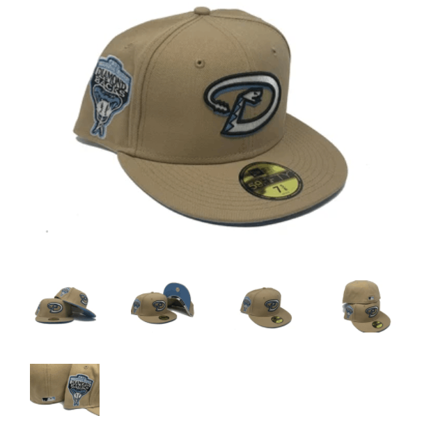 MLB × New Era Sportsworld Desert Camel Arizona Diamondbacks 7 3/8 Icy Size ONE SIZE - 10 Thumbnail