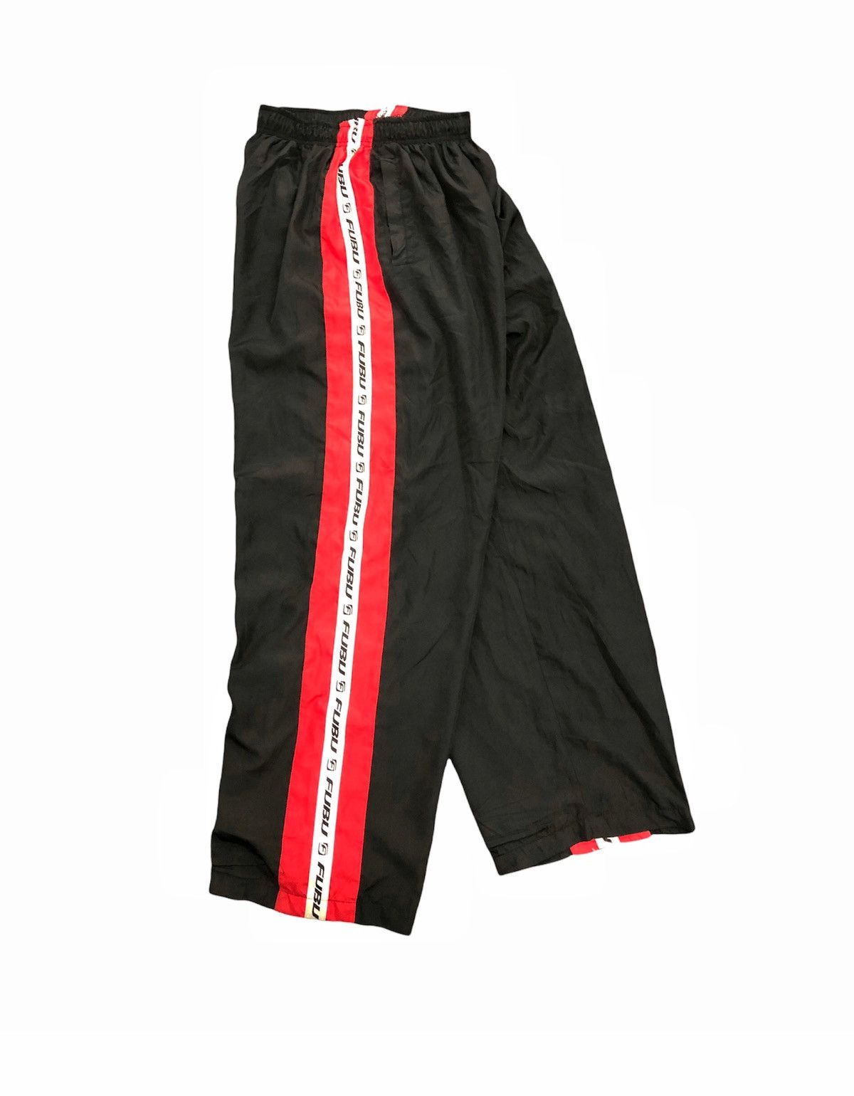 Fubu Vintage 90s Fubu Side striped nylon jogger pant Size US 30 / EU 46 - 2 Thumbnail